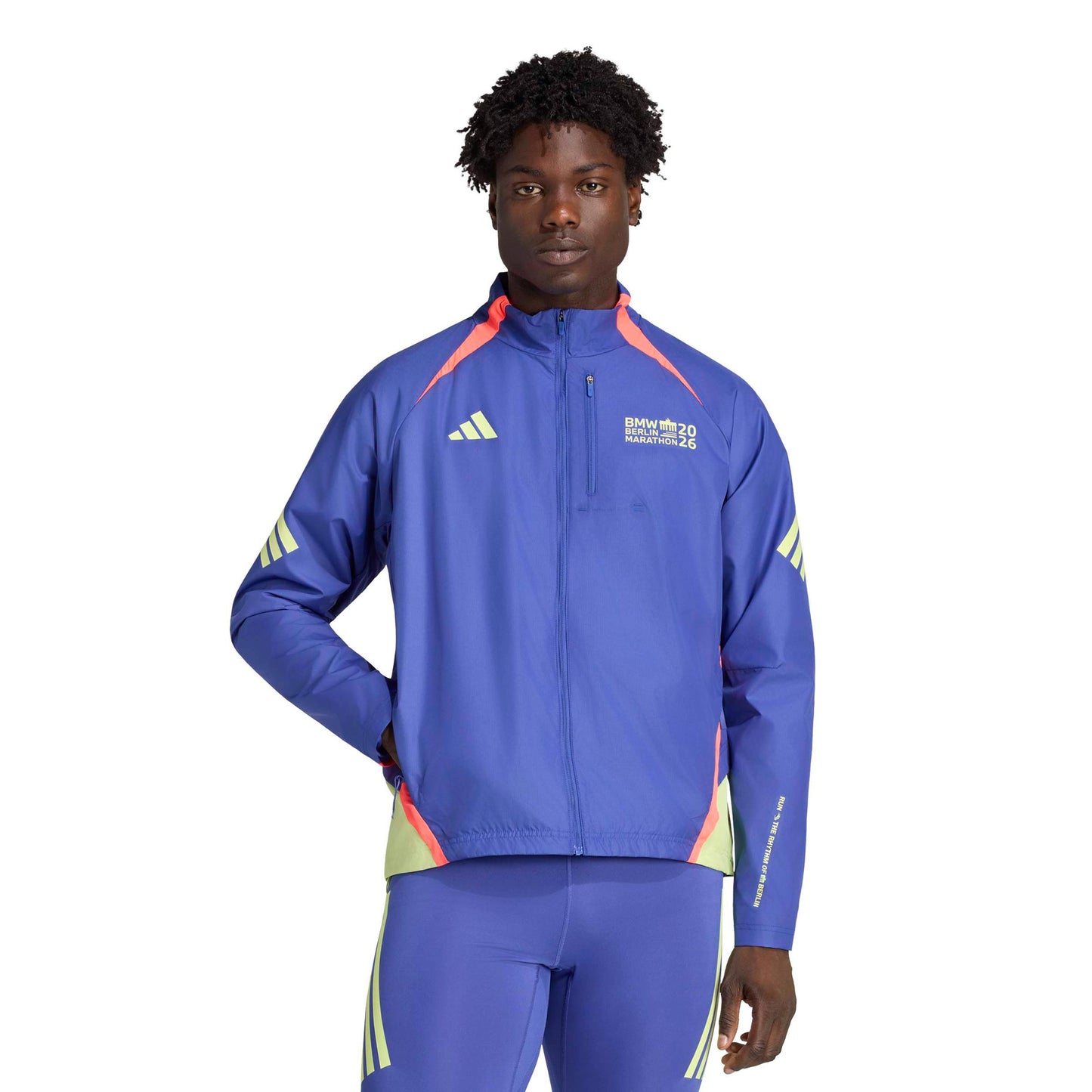 adidas BMW Berlin Giacca da corsa Uomini - blu, giallo