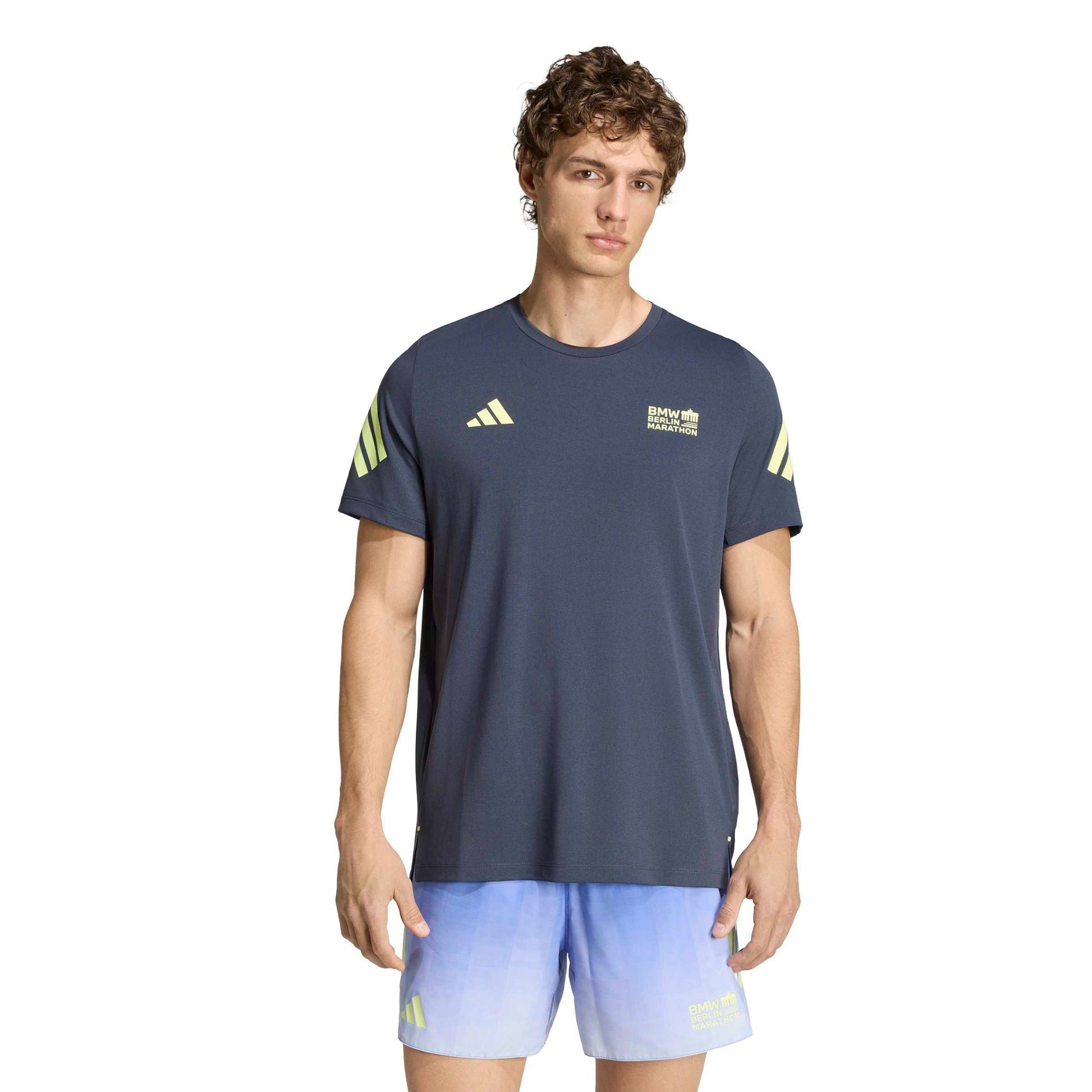 adidas BMW Berlin Camicia da corsa Uomini - corallo, giallo