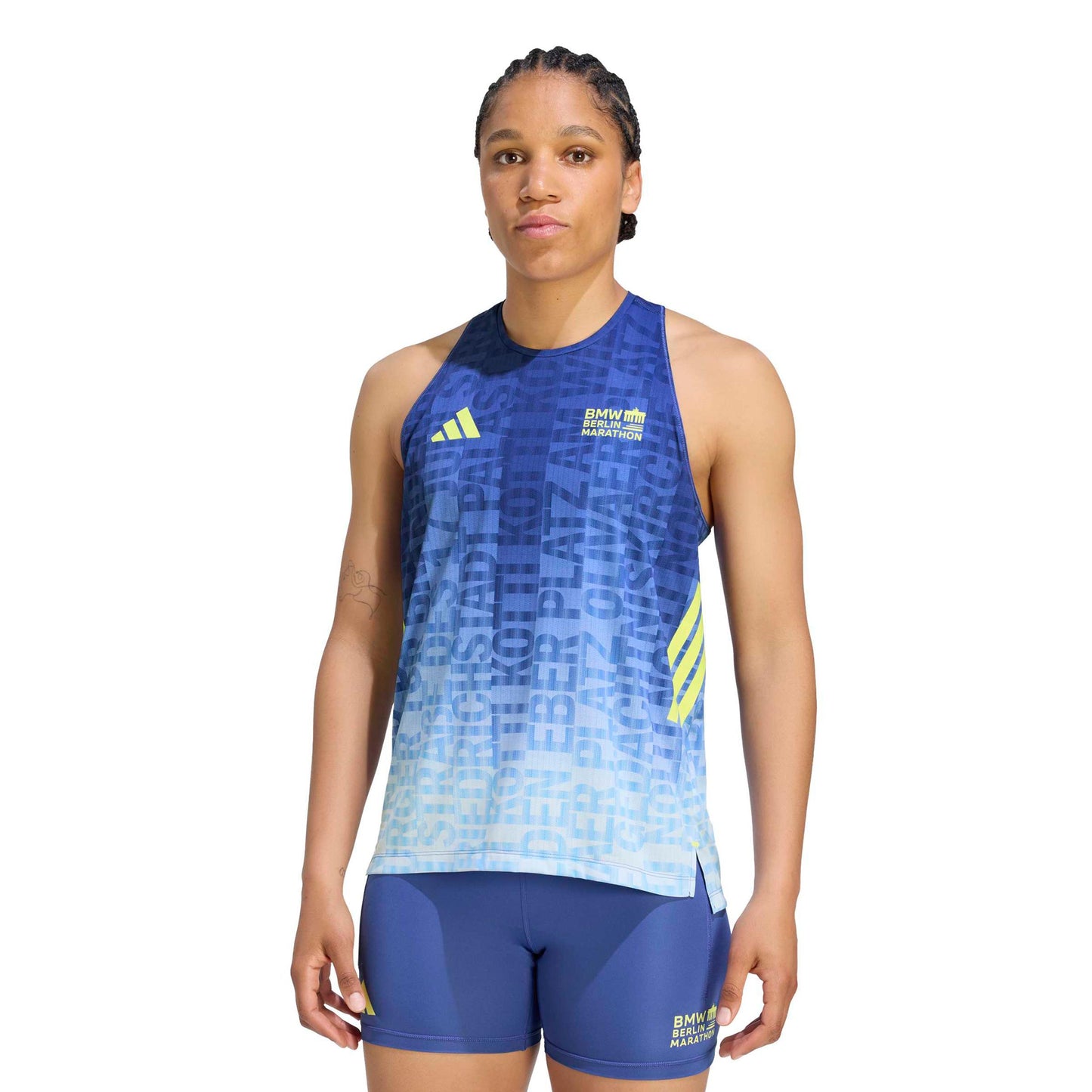 adidas BMW Berlin Camicia da corsa Donna - blu, giallo