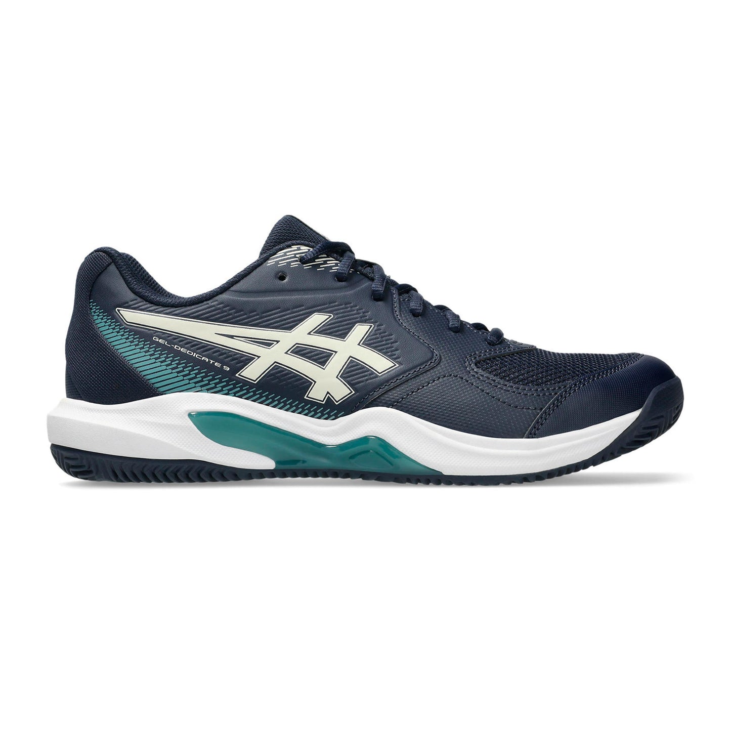 ASICS Gel-Dedicate 9 Scarpa per terra rossa Uomini - blu scuro, bianco