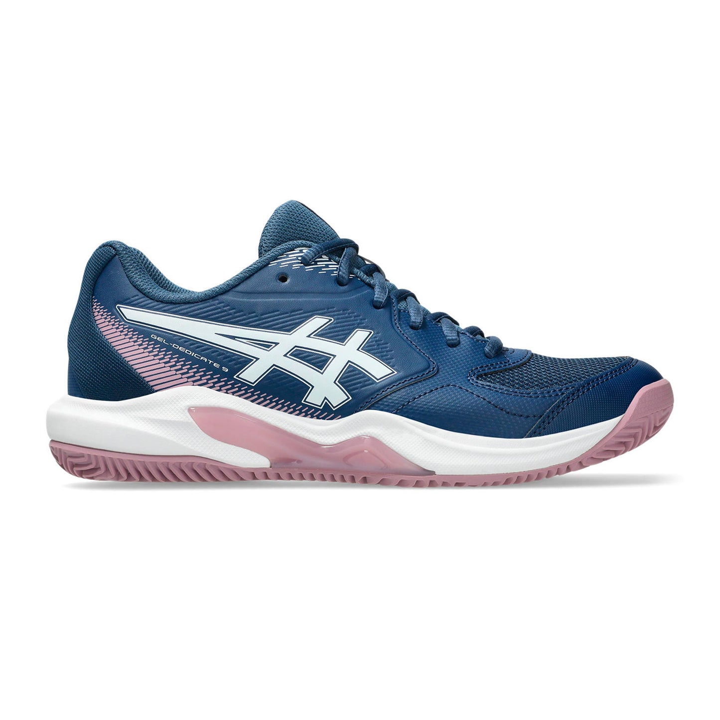 ASICS Gel-Dedicate 9 Scarpa per terra rossa Donna - blu scuro, bianco