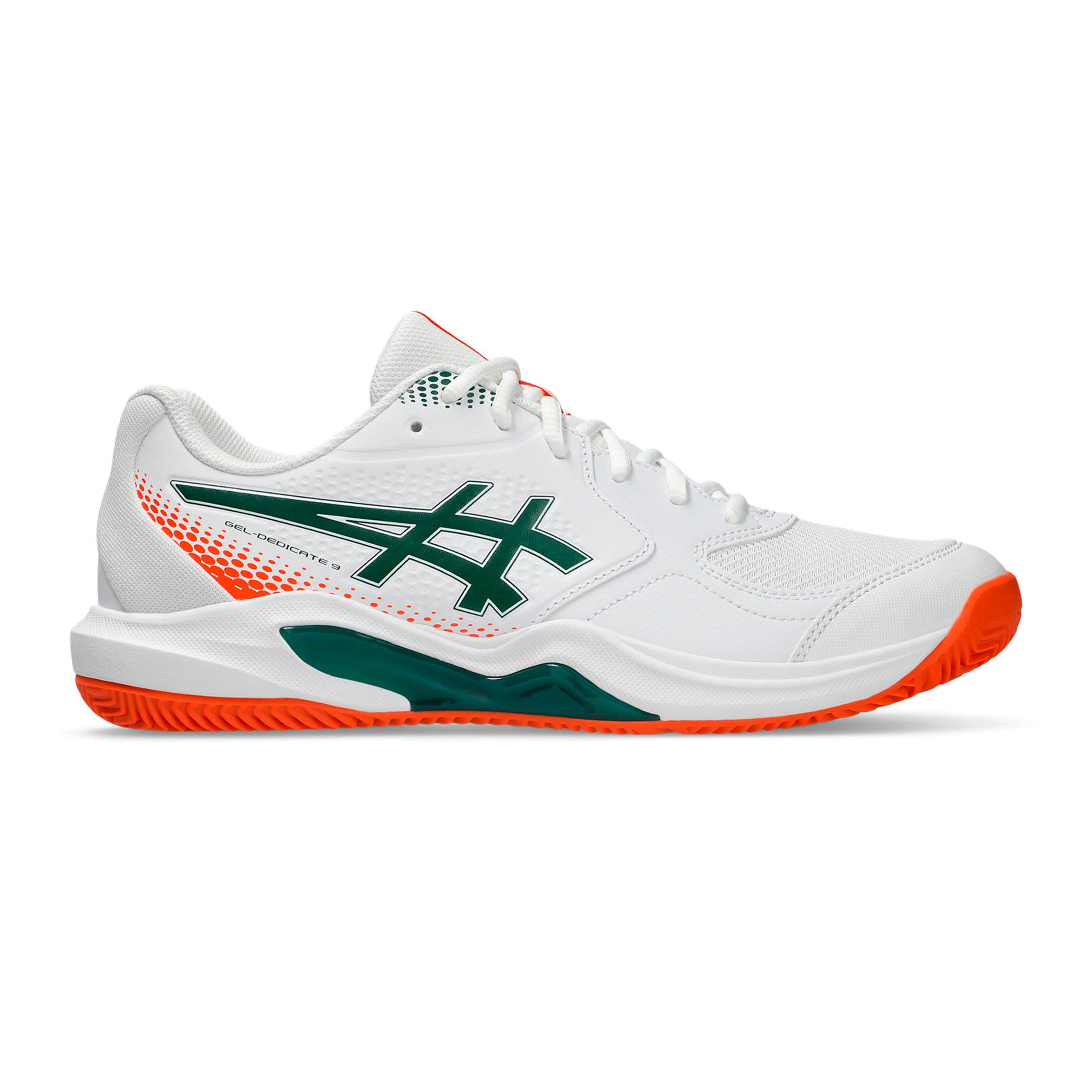 ASICS Gel-Dedicate 9 Chaussures padel Hommes - blanc, orange fluo