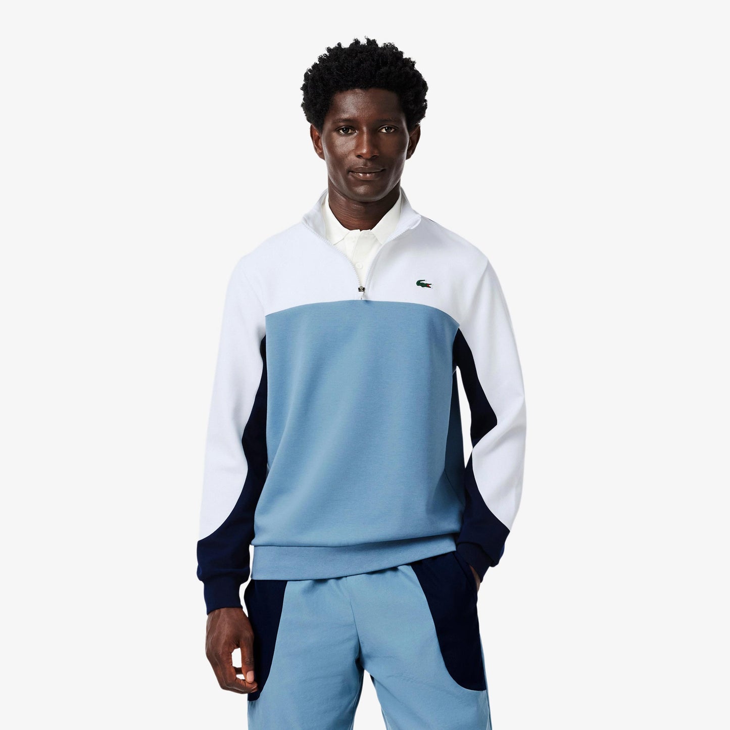 Lacoste Sweatshirt Herren - blau, weiß