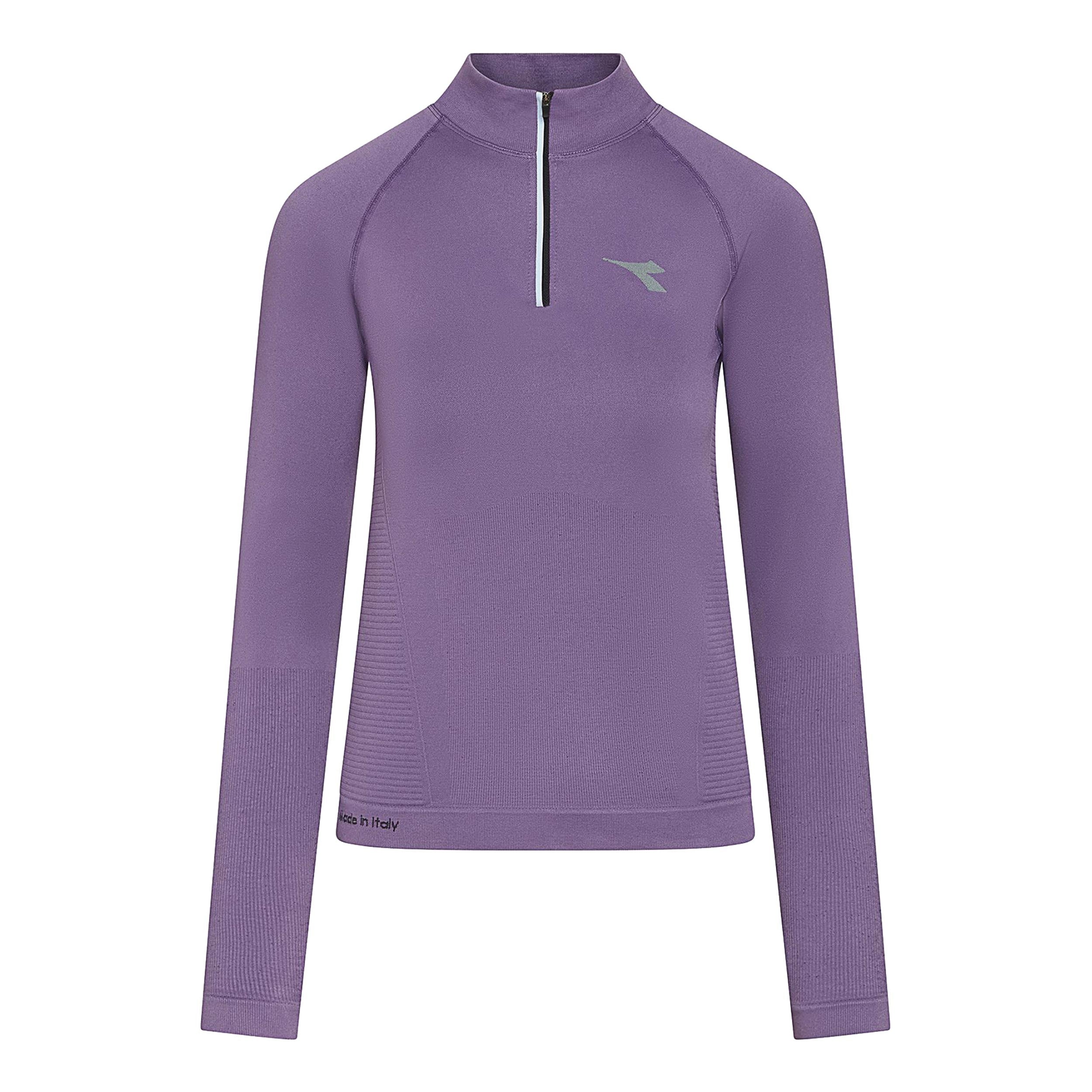 Diadora 1/2 Zip Stratouno Manica lunga Donna - viola