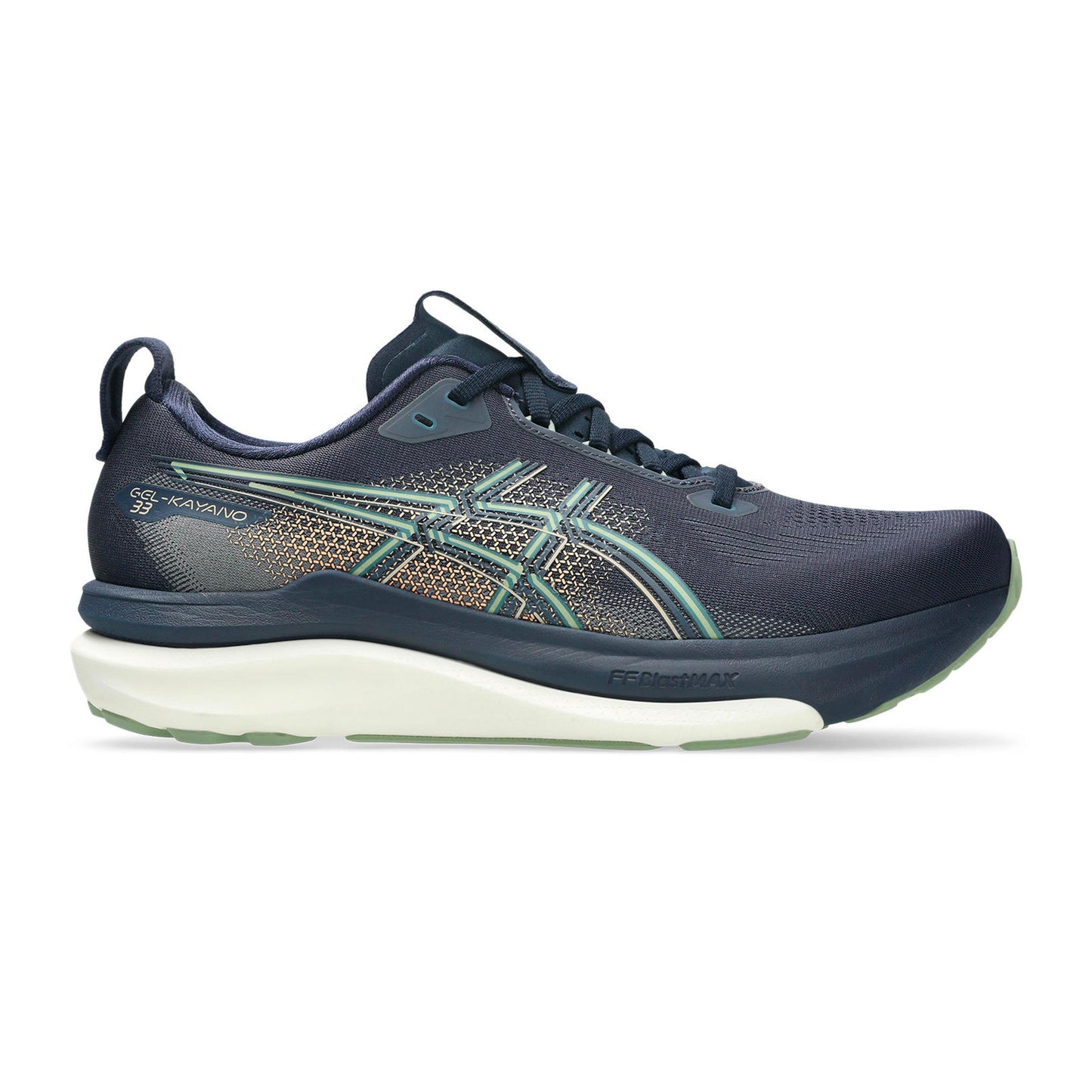 ASICS GEL-KAYANO 33 Scarpa stabile Uomini - blu scuro, cachi