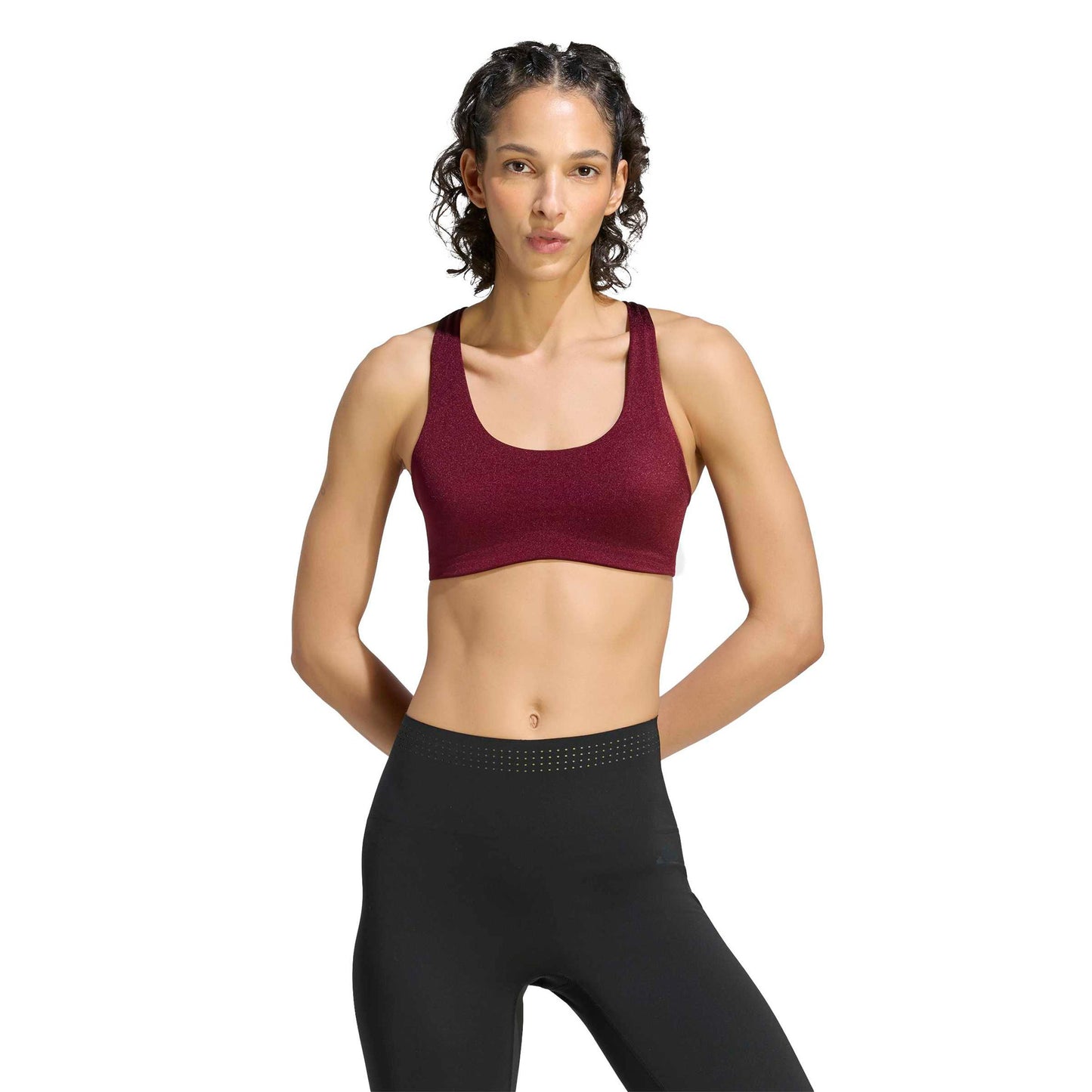 adidas Optime Medium Support Sport-BH Damen - weinrot