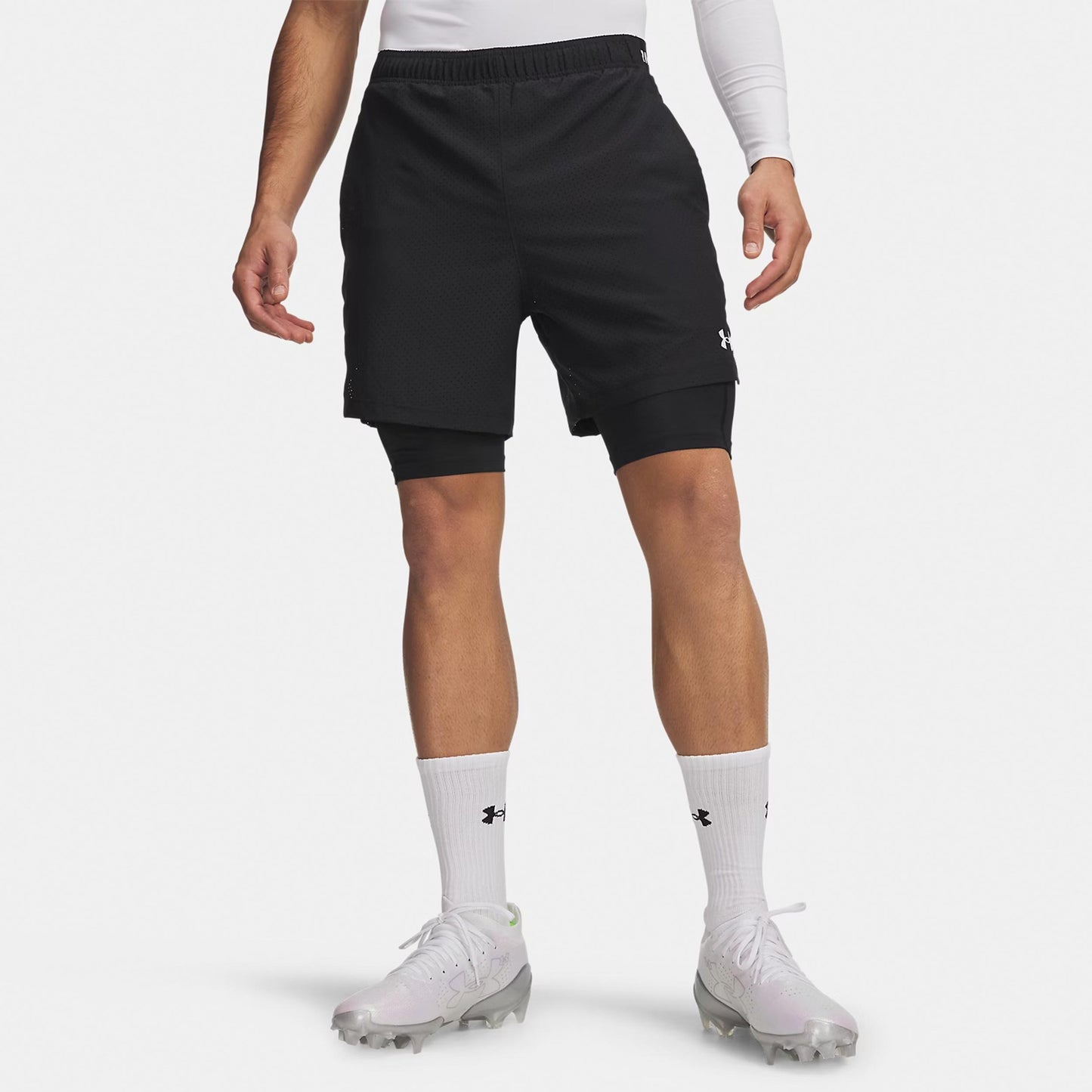 Under Armour Vanish Woven 2.0 2n1 Shorts Herren - schwarz, weiß