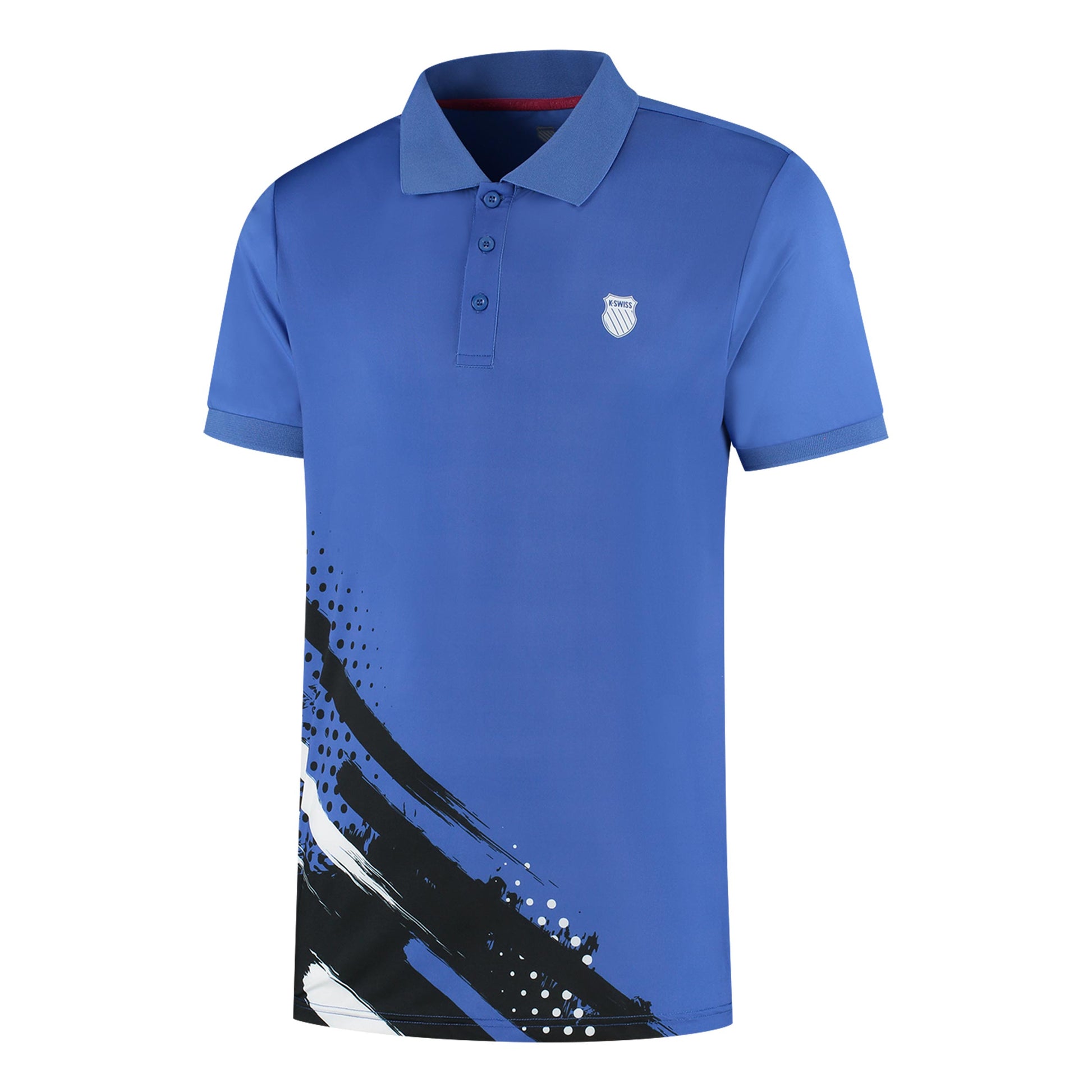K-Swiss Hypercourt Print Stripe Polo Uomini - blu, blu scuro
