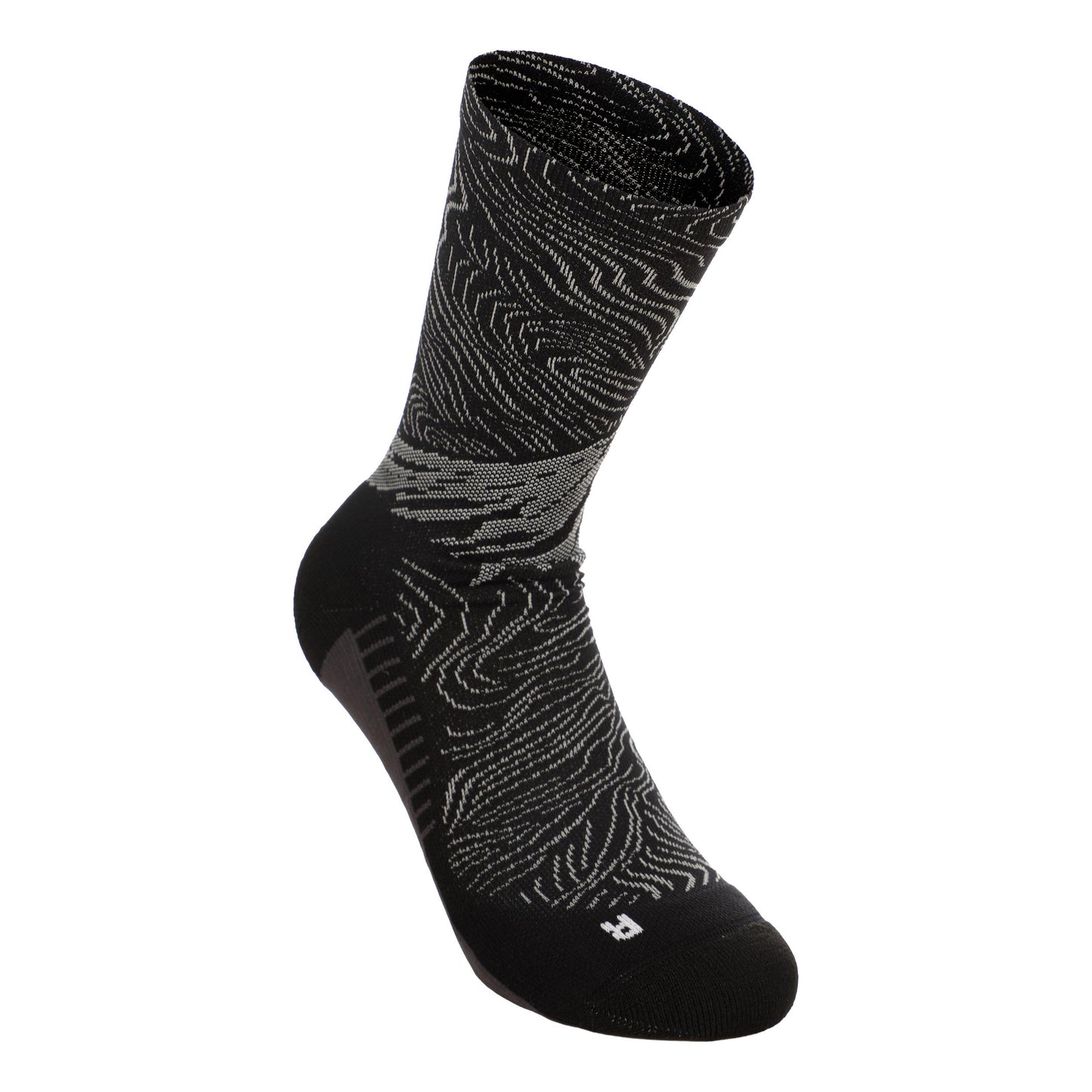 ASICS Fujitrail Graphic Crew  Calze da corsa - nero, grigio