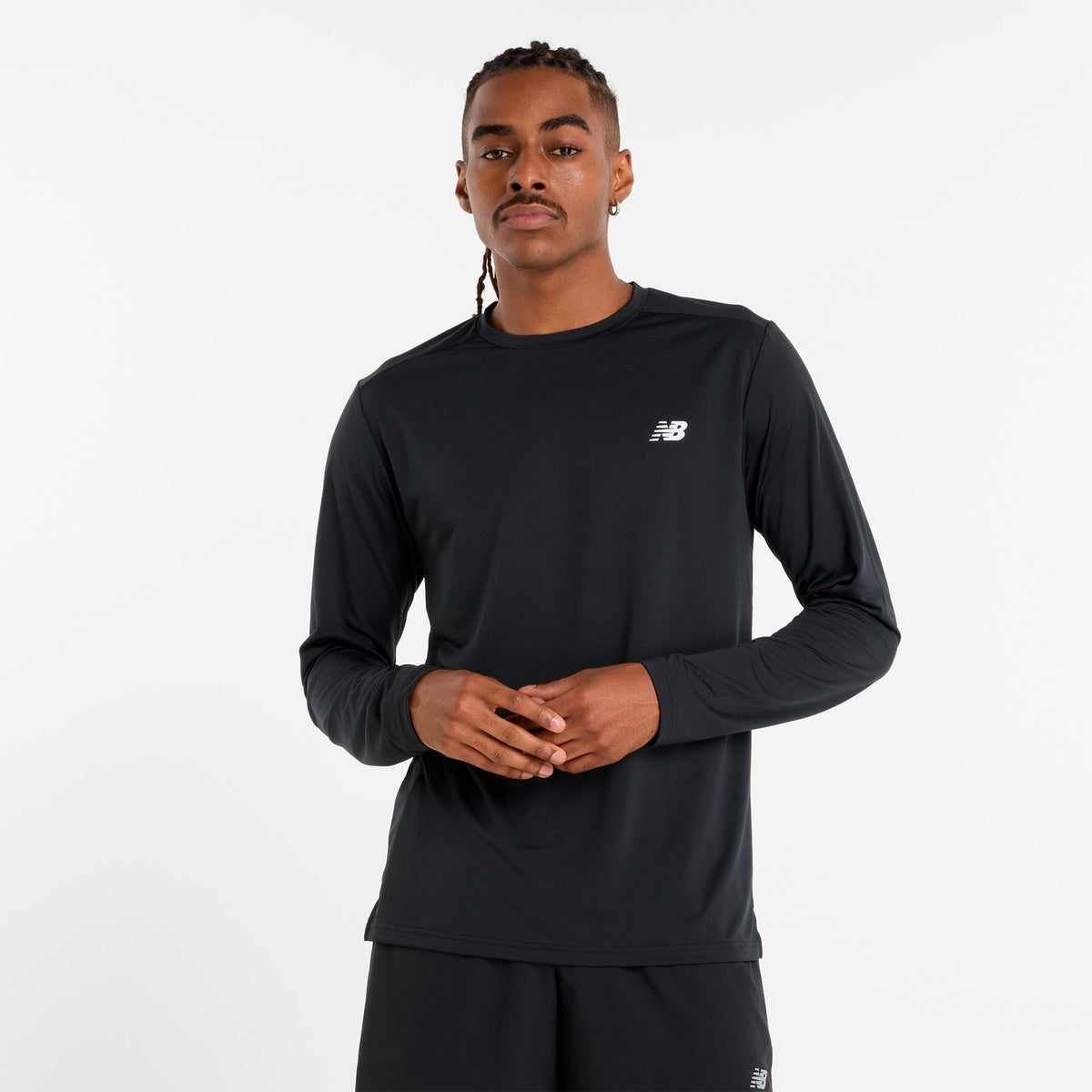 New Balance Longsleeve Herren - schwarz