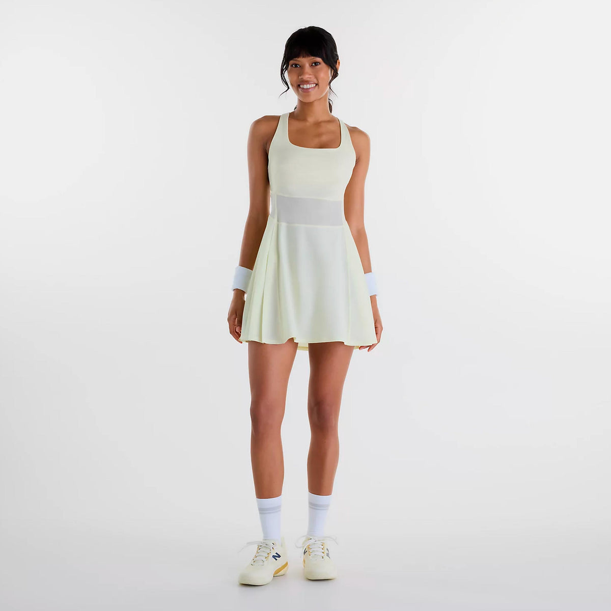 New Balance Tournament Robe Femmes - jaune pastel