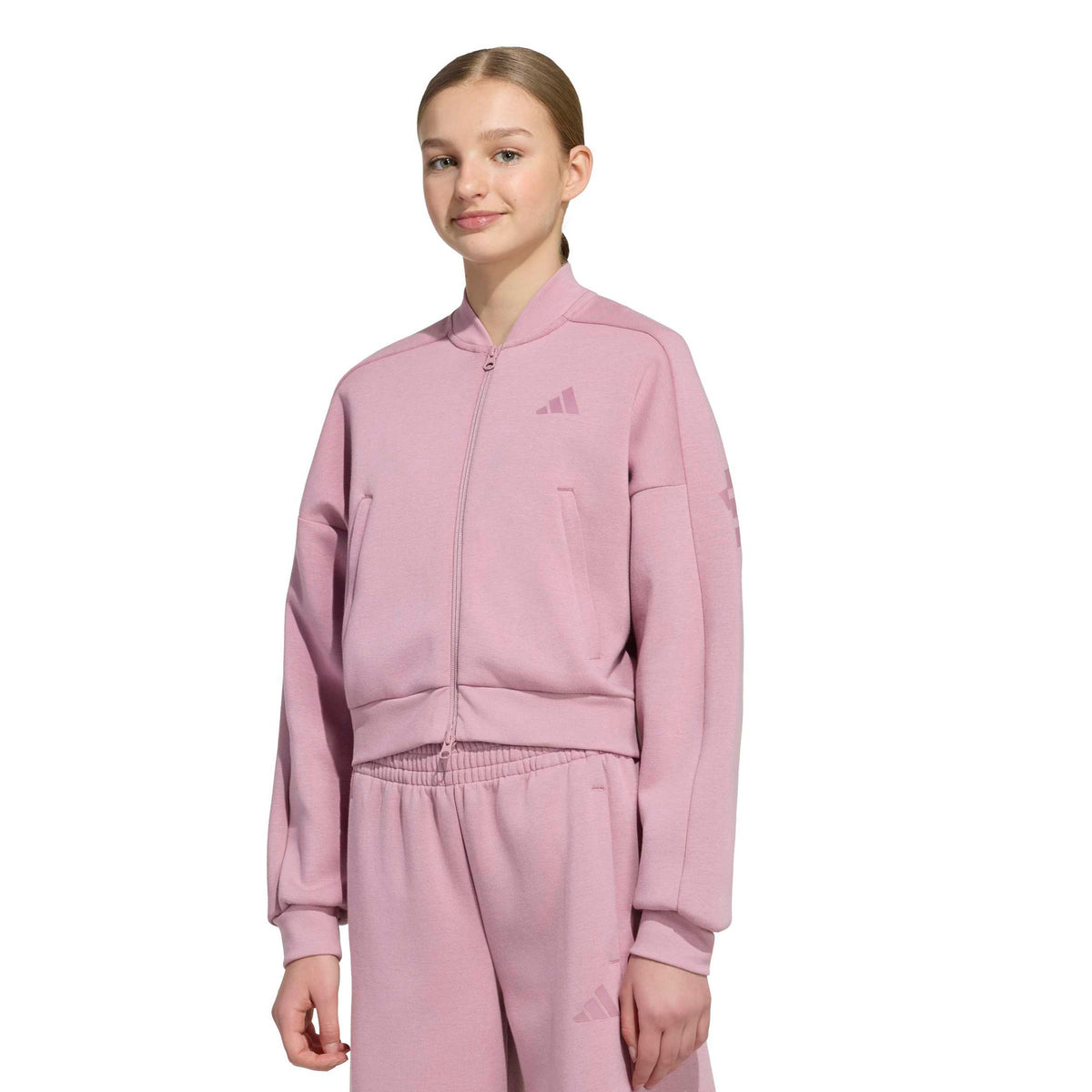 adidas 3Stripes Sweatjacke Mädchen - altrosa