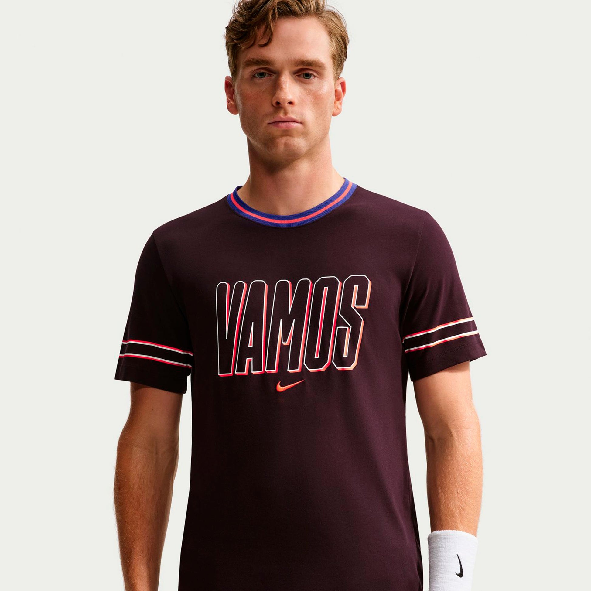 Nike Court Dri-Fit T-Shirt Herren - weinrot