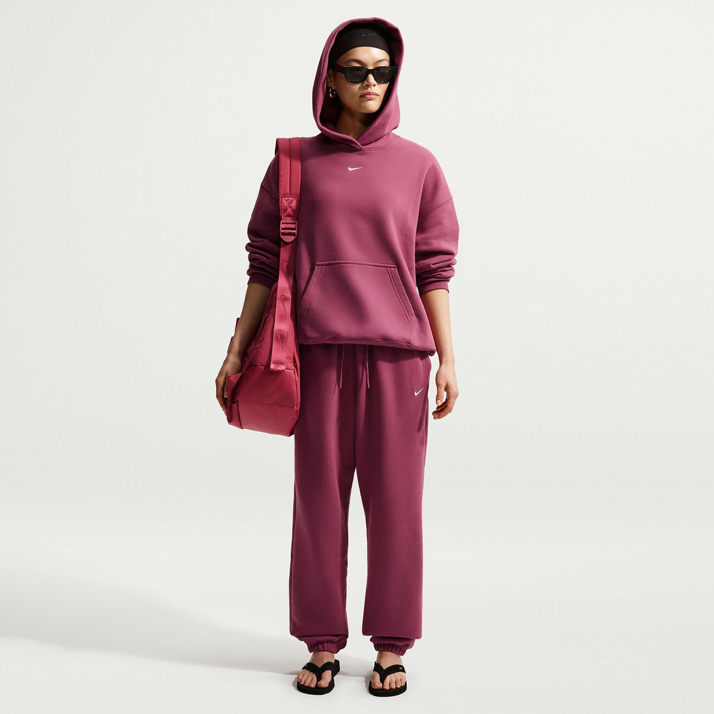 Nike Studio Fleece Pantalon survêtement Femmes - mauve