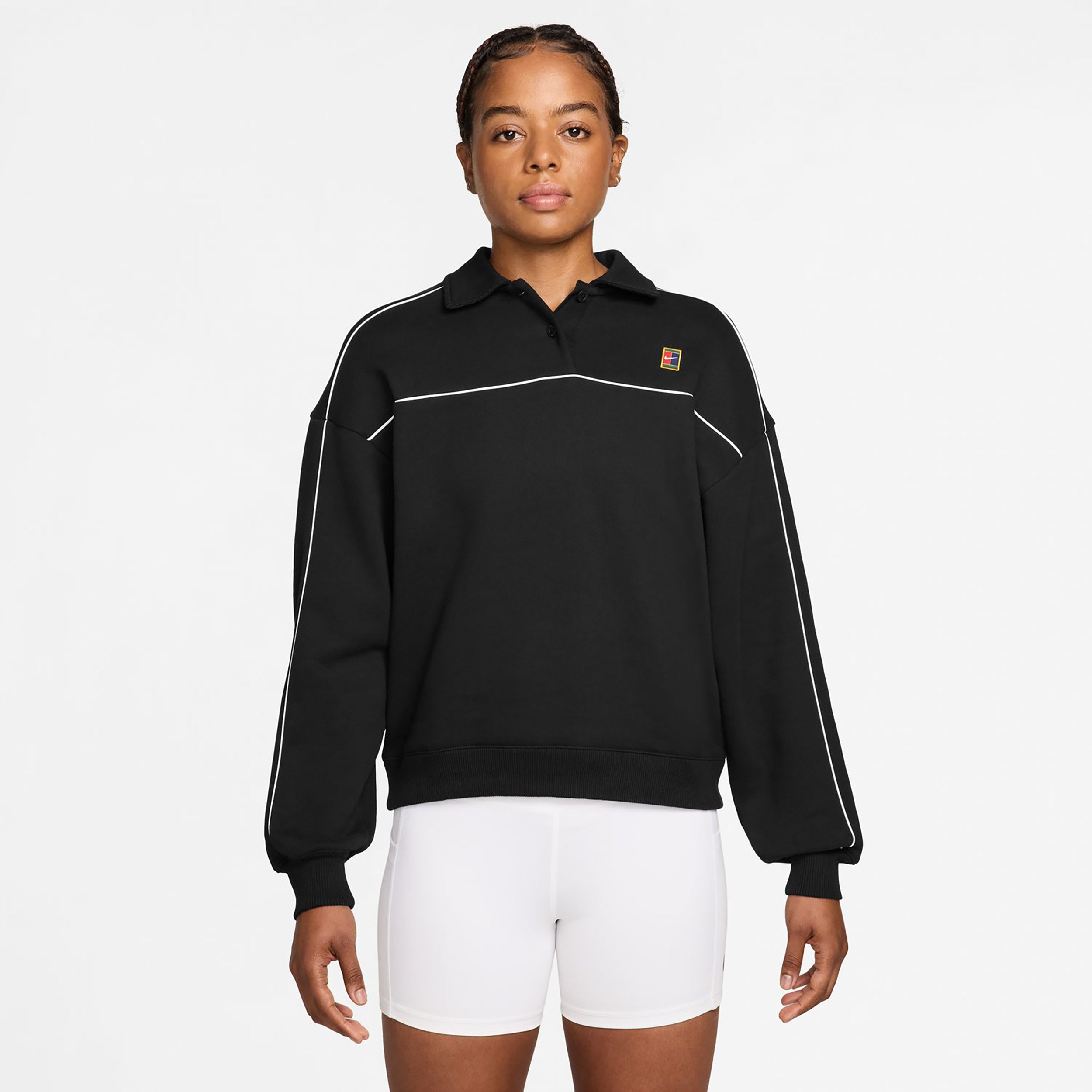 Nike Court Manica lunga Donna - nero