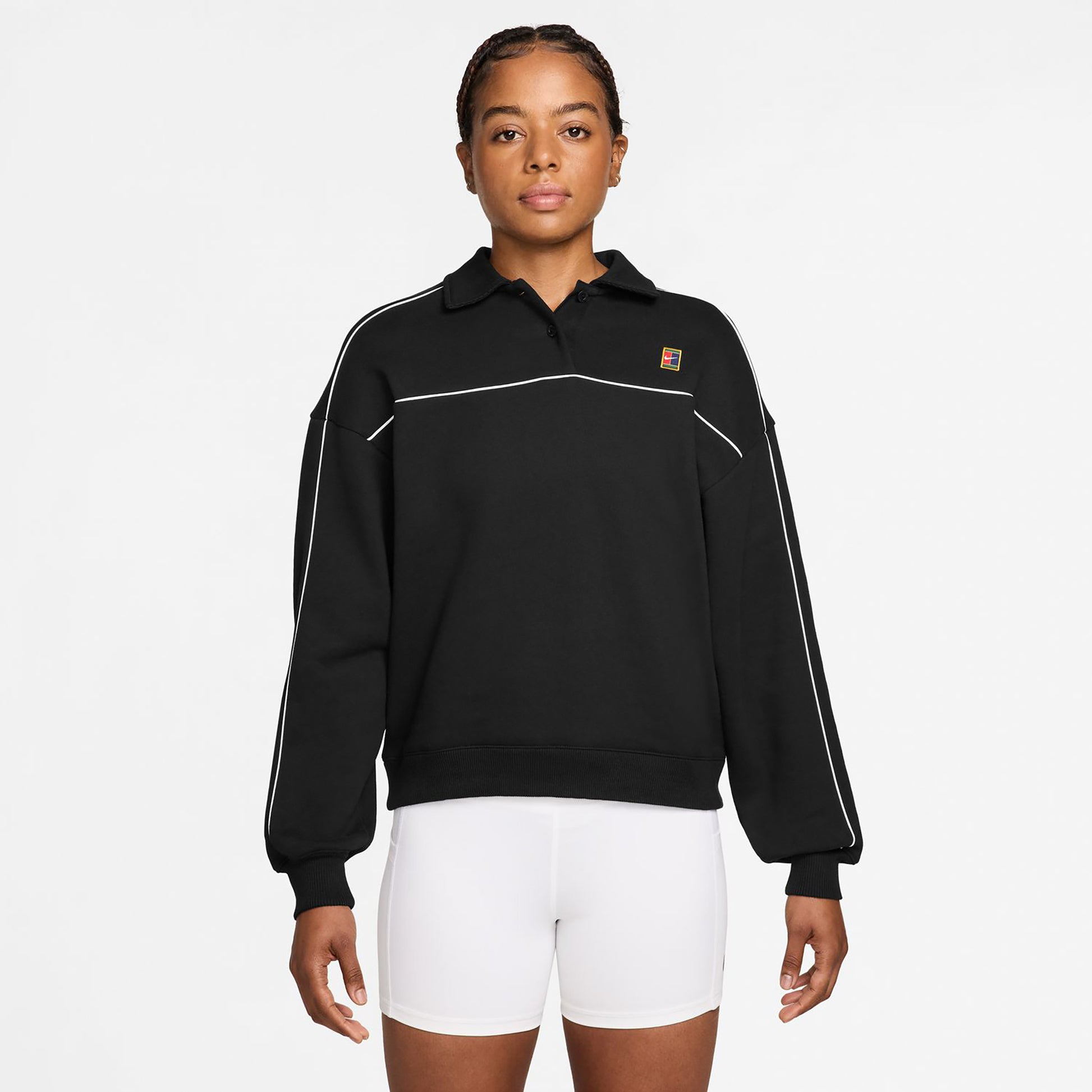 Nike Court Longsleeve Damen - schwarz