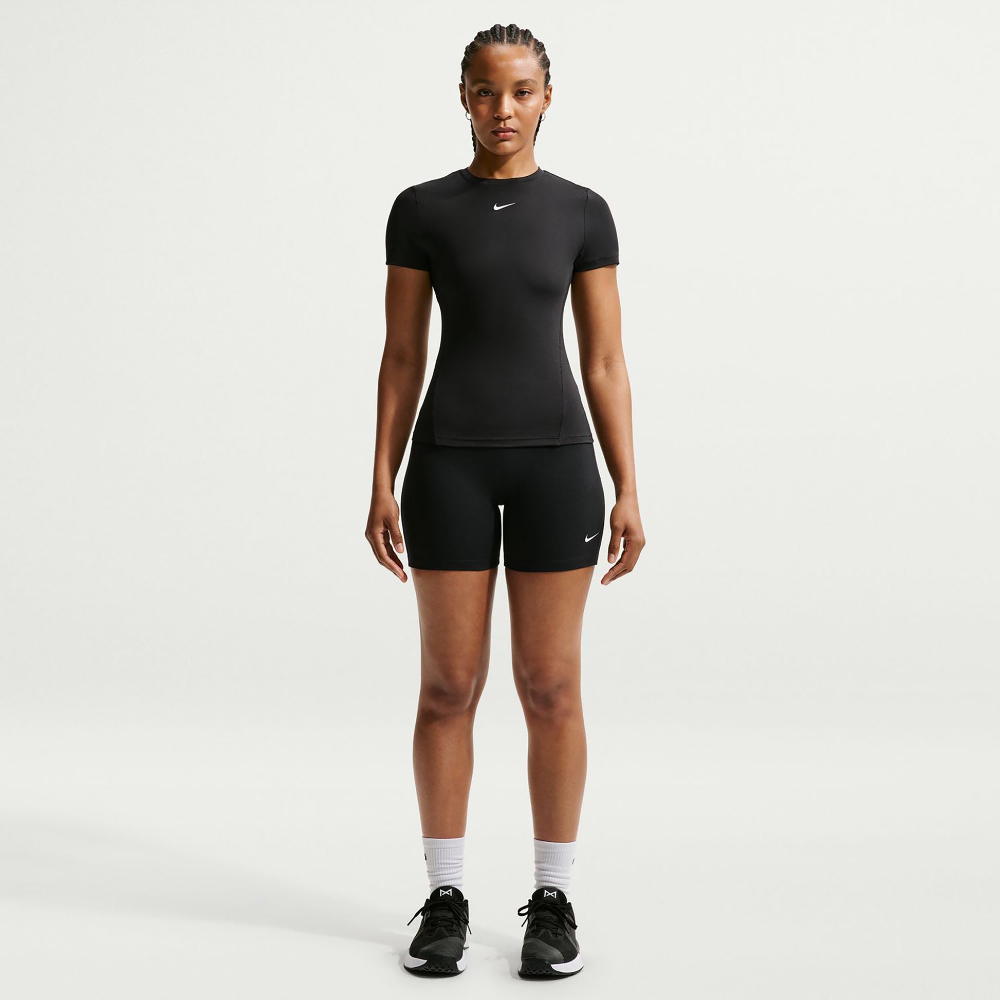 Nike One Fitted T-Shirt Damen - schwarz