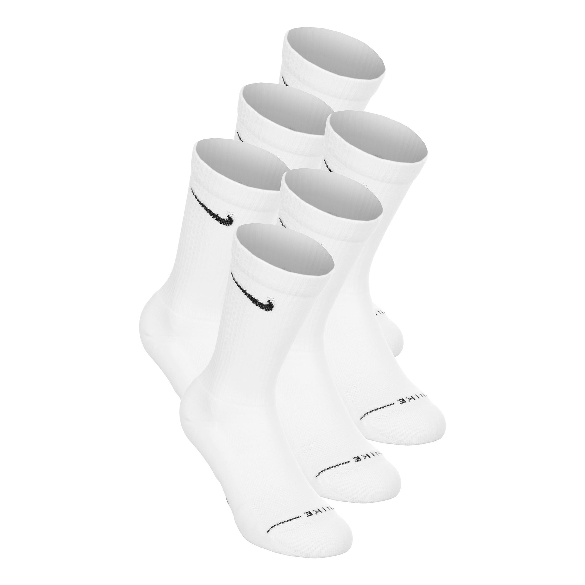 Nike Elevated Crew Chaussettes de tennis Pack de 6 Unisex - blanc