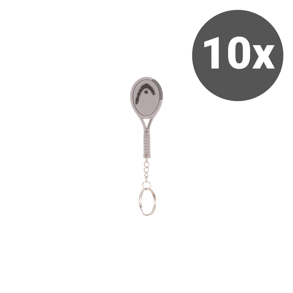 HEAD Squared Porte-clés Pack de 10 - gris