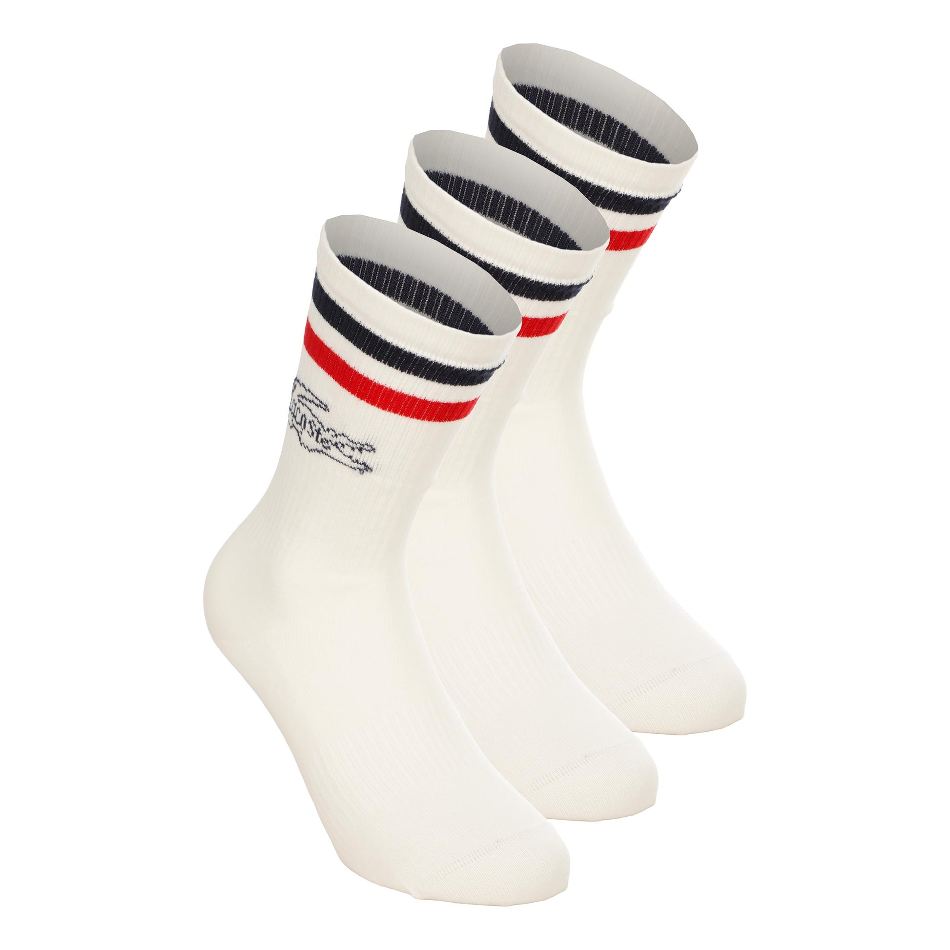 Lacoste French Calzini da tennis Unisex - bianco, blu scuro