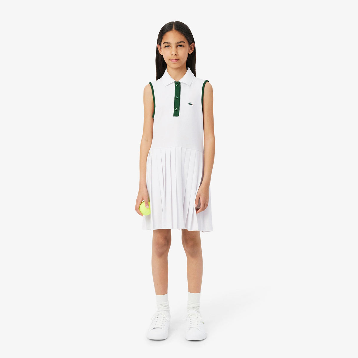 Lacoste Abito Ragazze - bianco, verde scuro