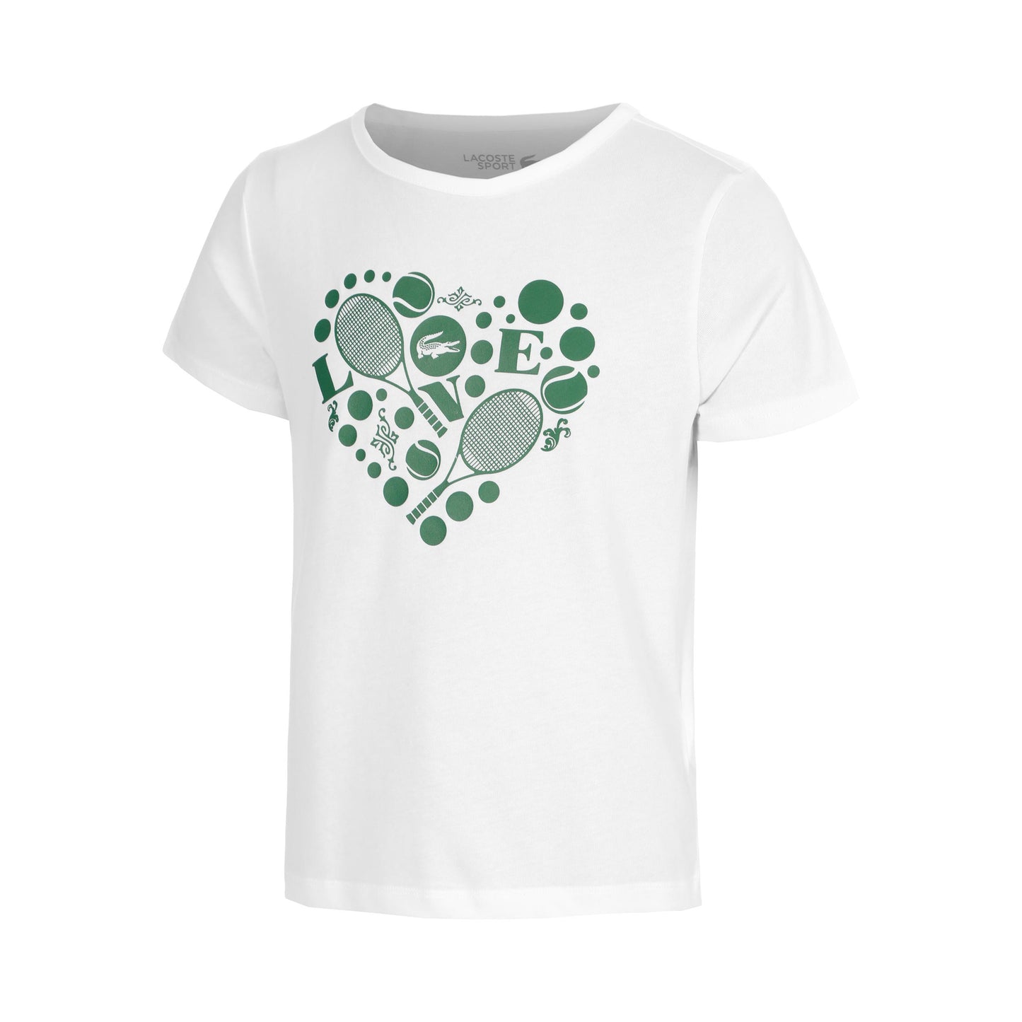 Lacoste T-shirt Enfants - blanc, vert foncé