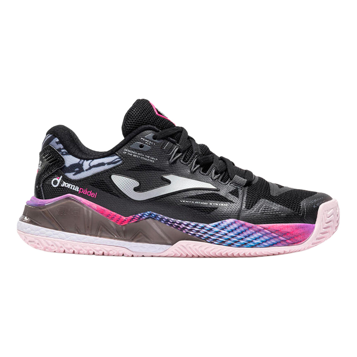 Joma Spin Chaussures padel Femmes - noir, rose