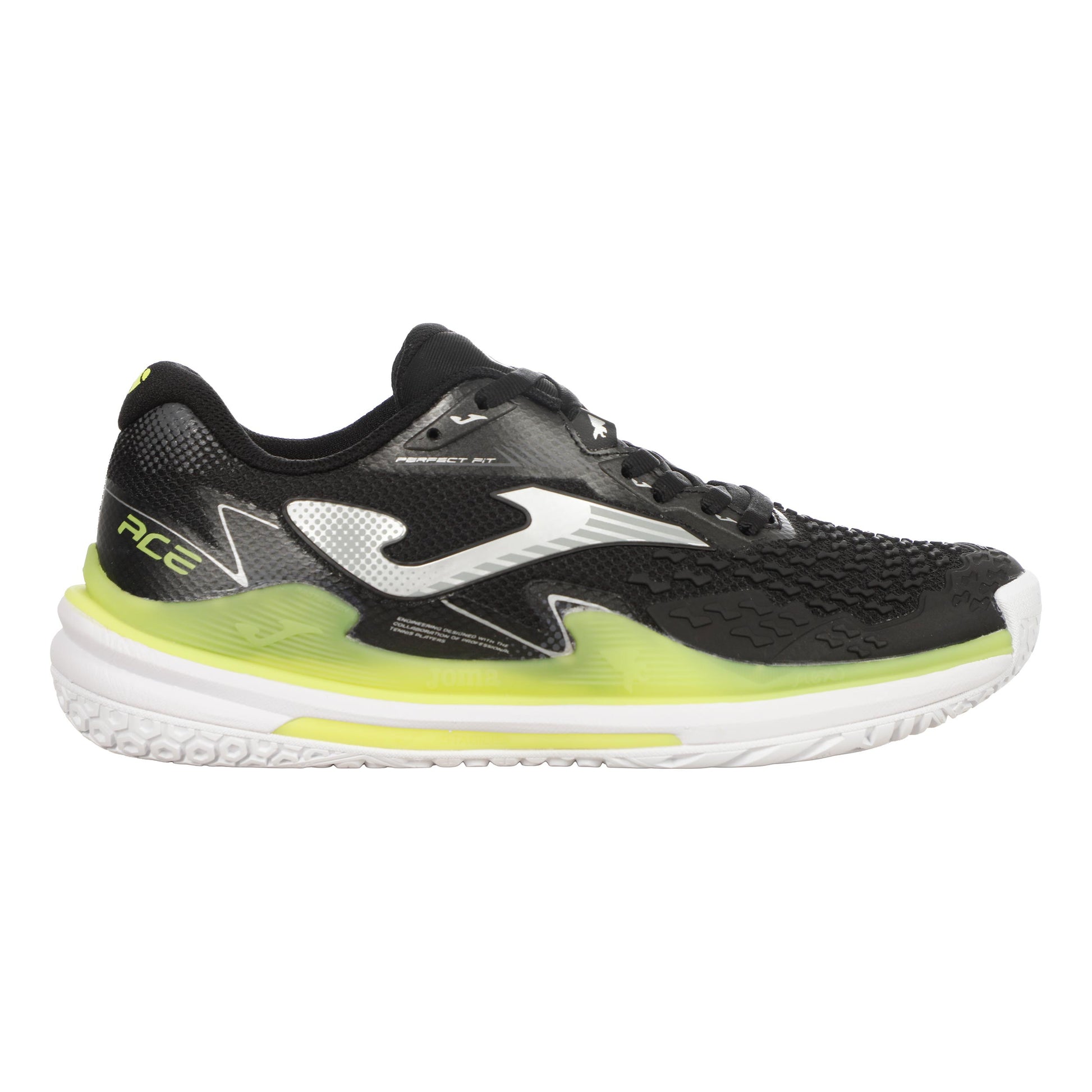 Joma Ace Allcourtschuh Damen - schwarz, limette
