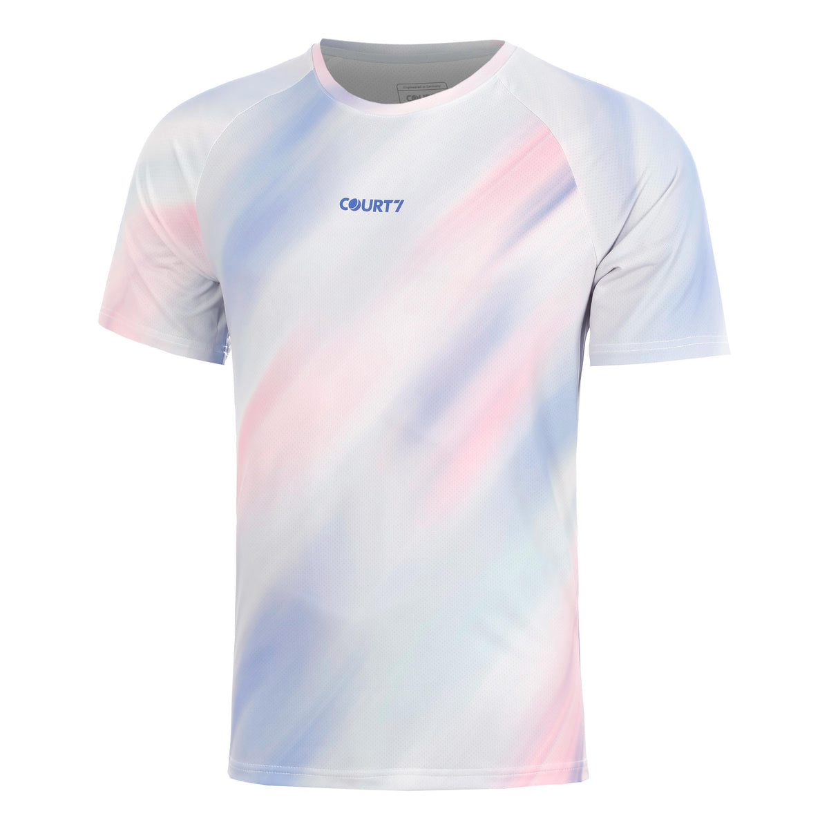 COURT7 Performance T-Shirt Herren - weiß, mehrfarbig