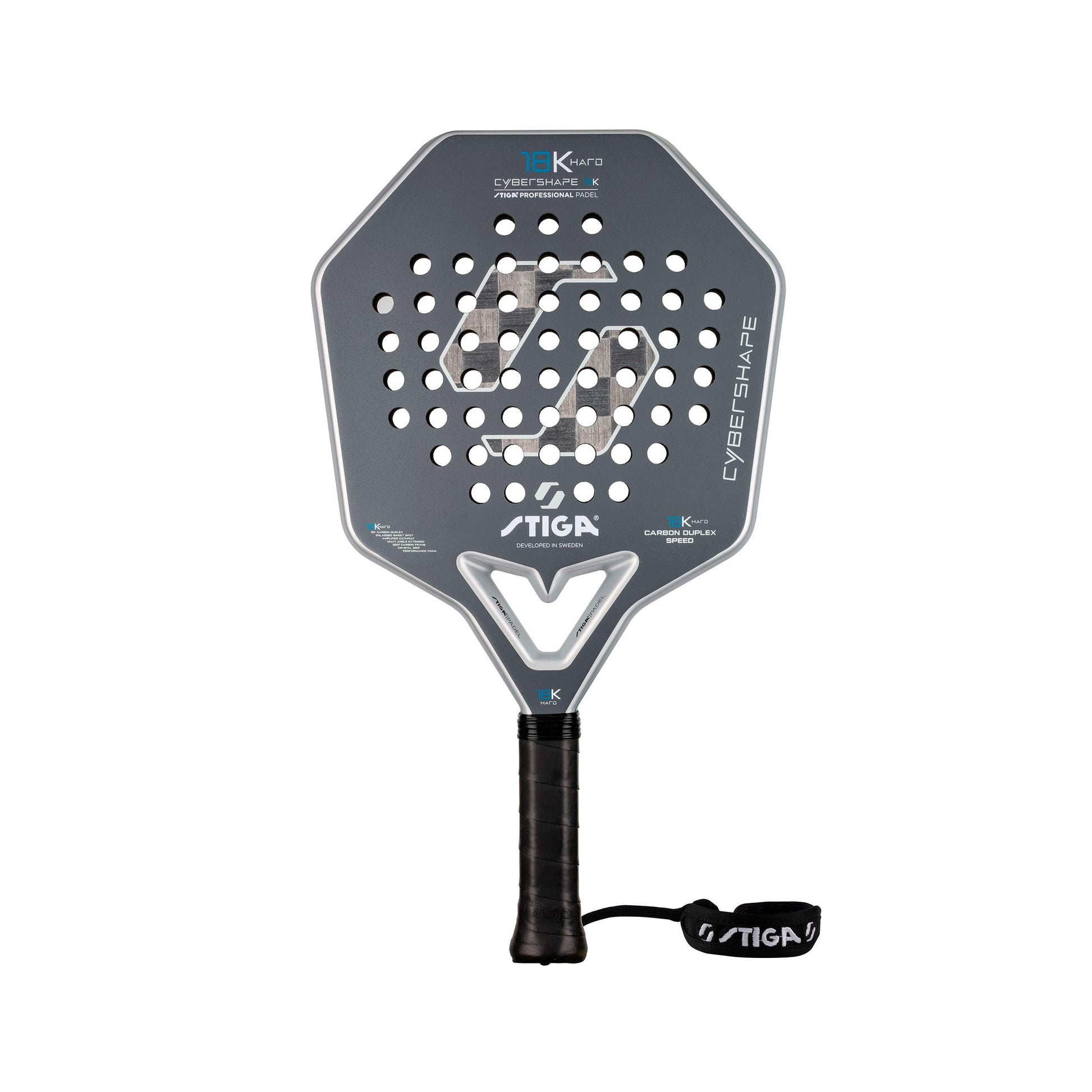 Stiga 18K Hard 2 Cybershape Raquette de padel Raquettes test