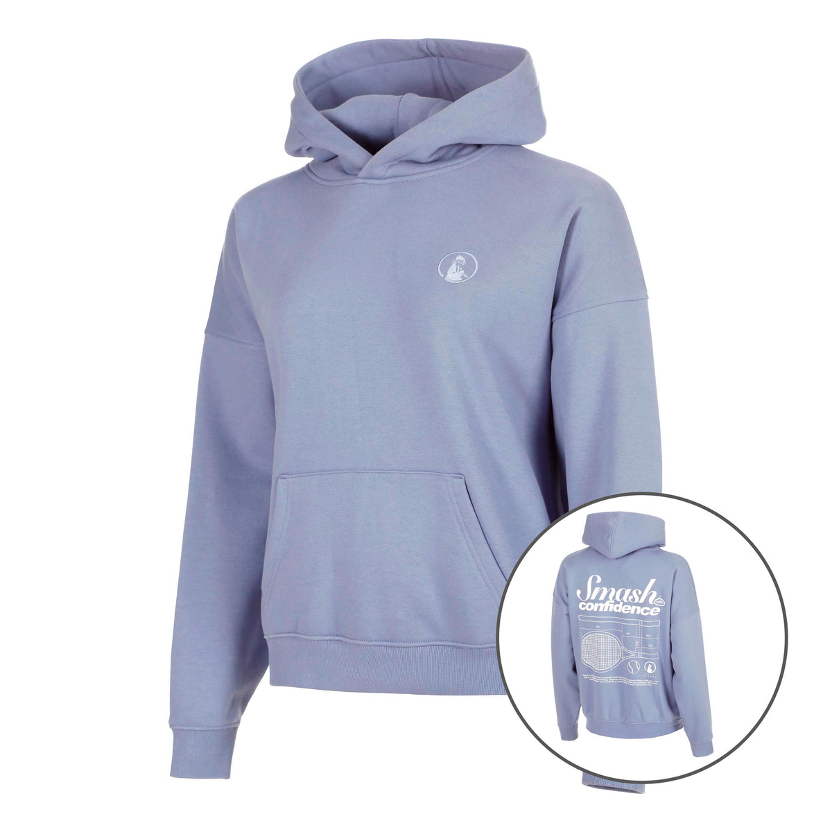 Quiet Please Confidence Oversize Sweat à capuche Femmes - bleu
