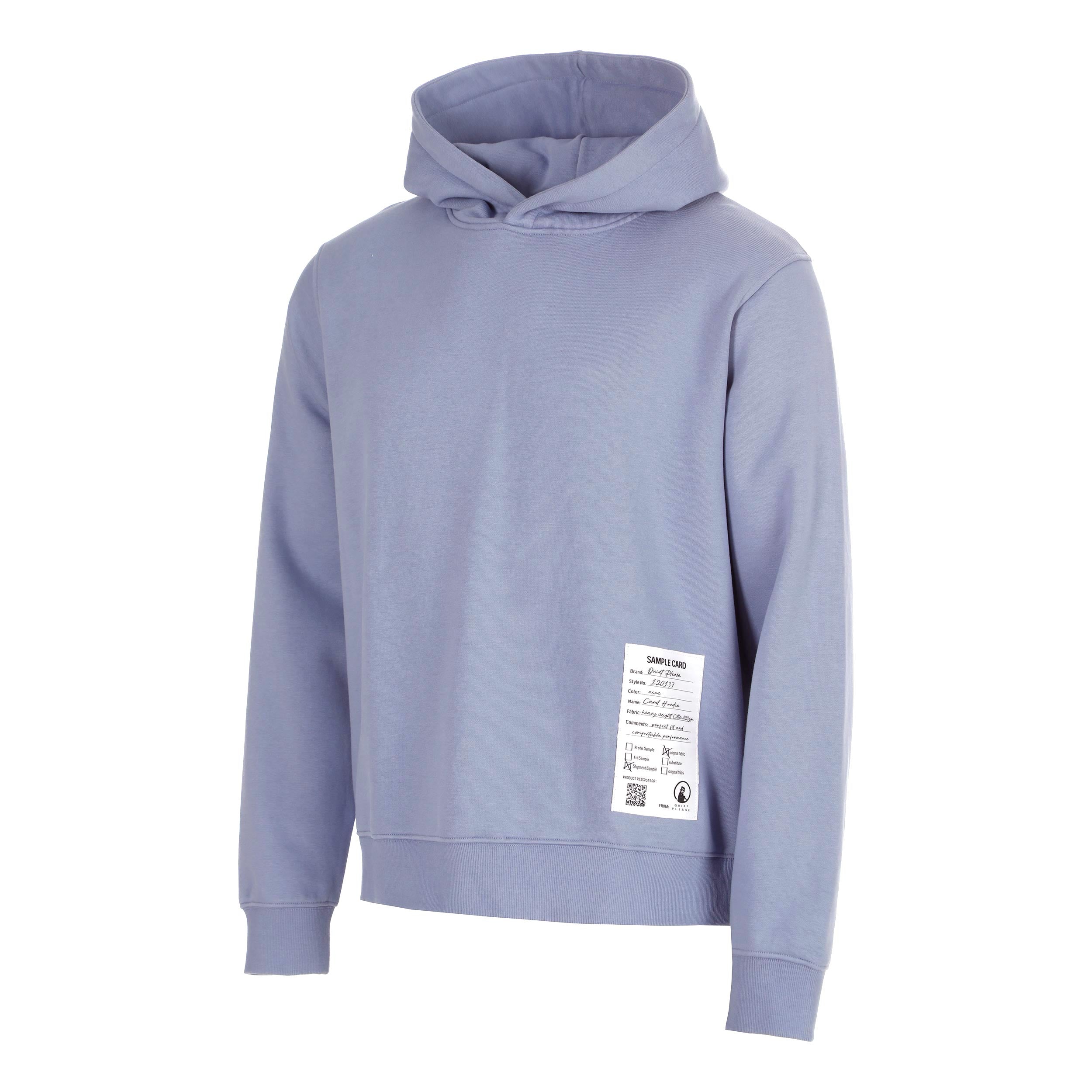 Quiet Please Sample Card Loose Fit Sweat à capuche Hommes - bleu