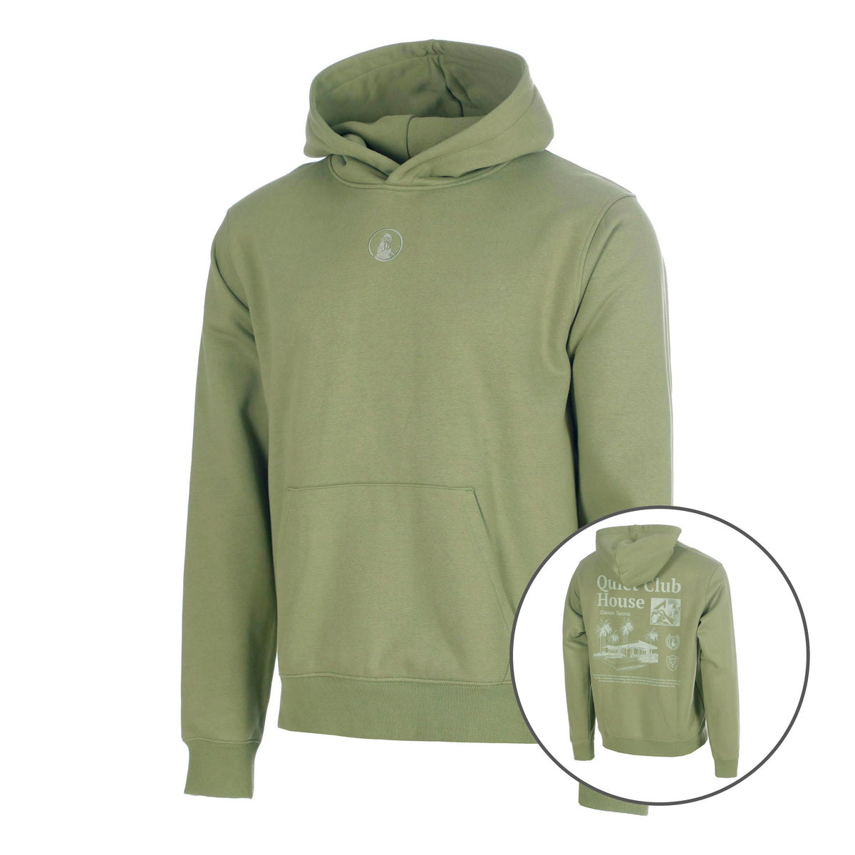 Quiet Please Club House Loose Fit Hoody Herren - khaki