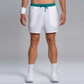 Pro Shorts Hommes - blanc, bleu-vert