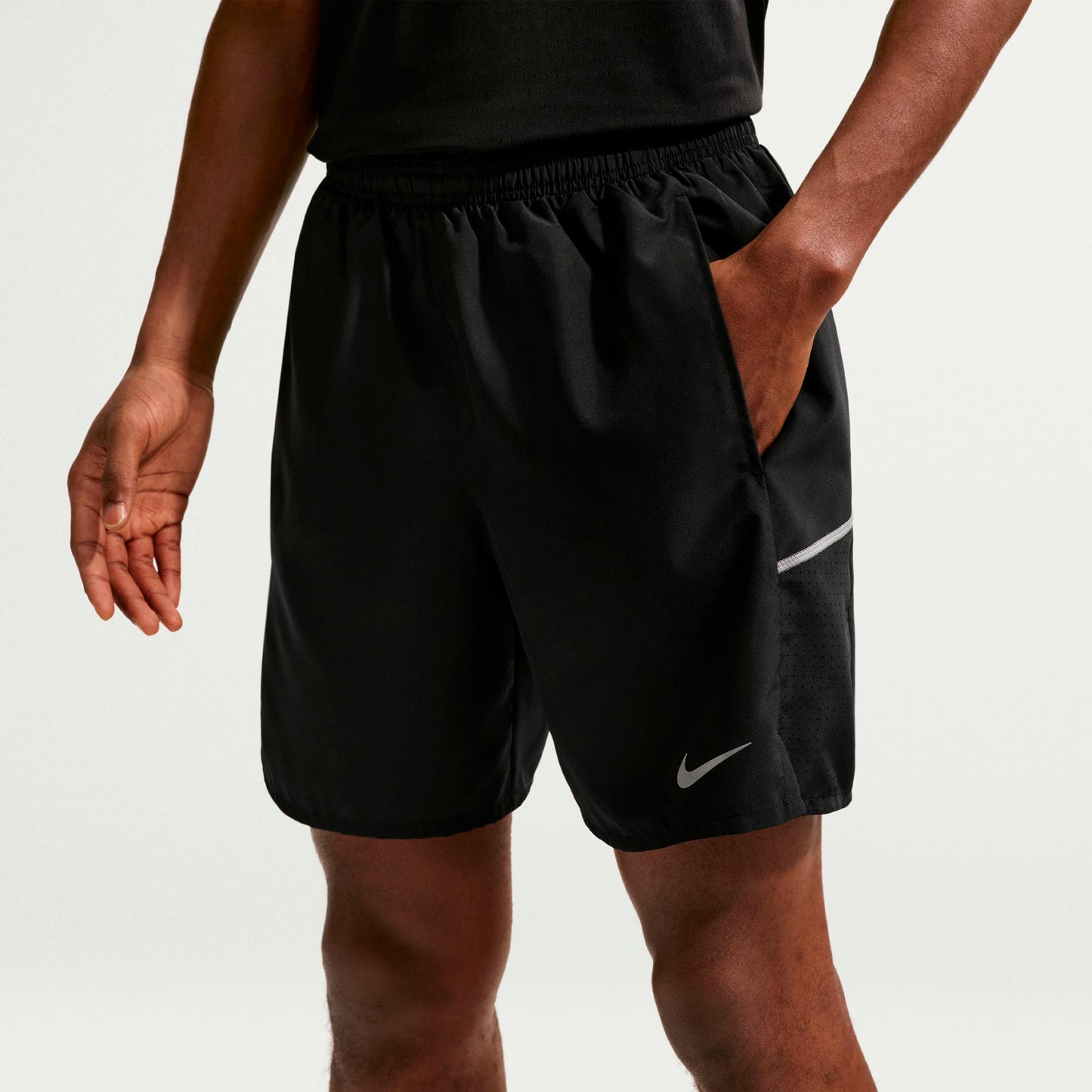 Nike Miler 2in1  Laufshorts Herren - schwarz, silber