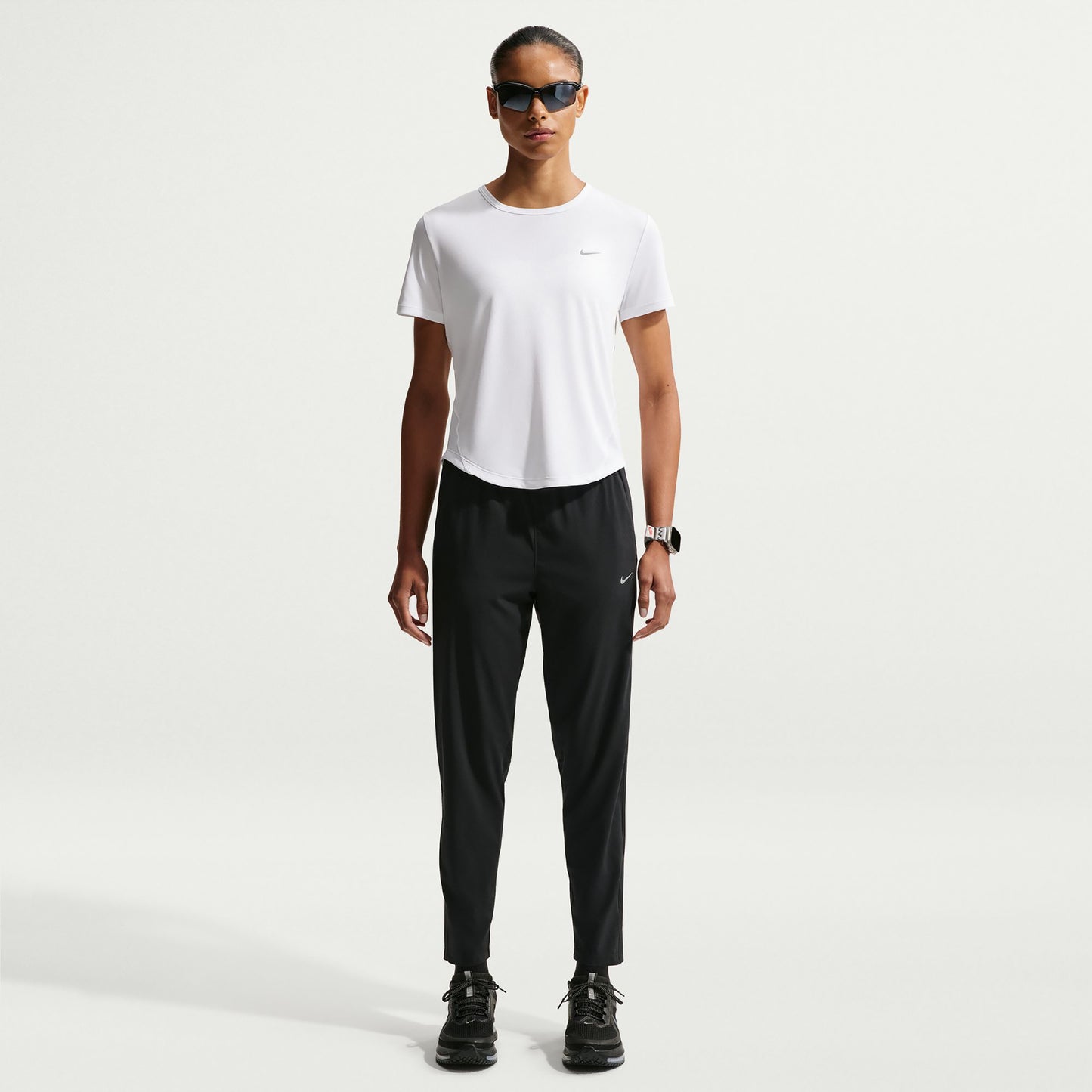 Nike Tempo  Camicia da corsa Donna - bianco, argento