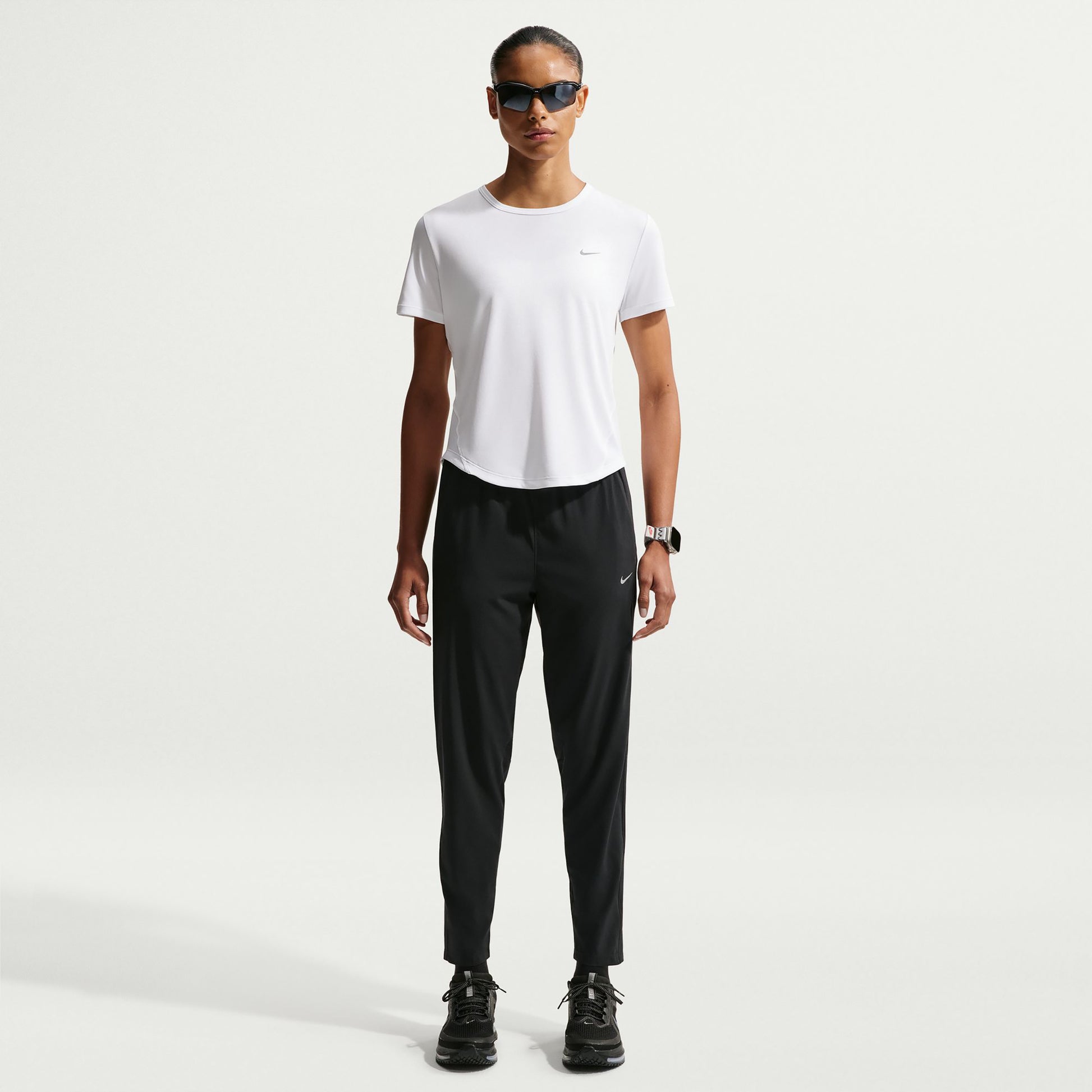Nike Tempo  Camicia da corsa Donna - bianco, argento