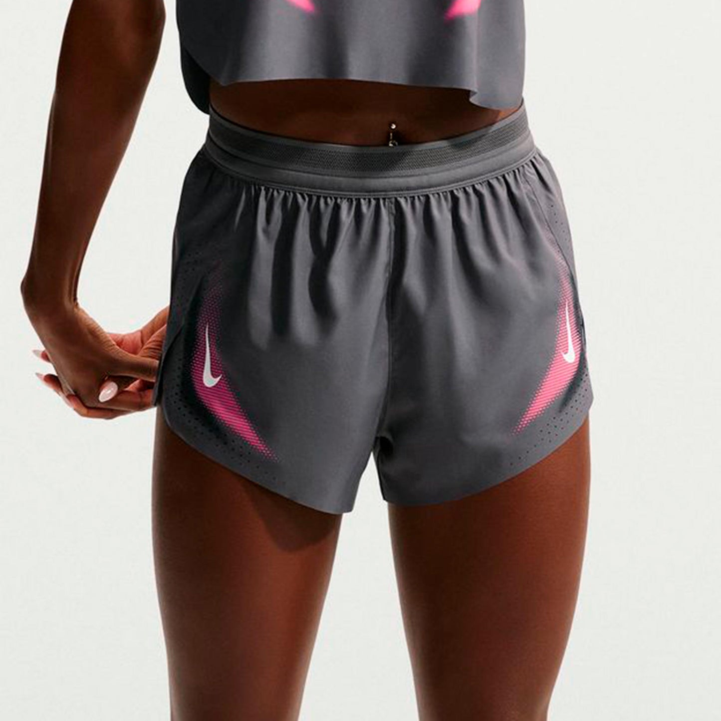 Nike AeroSwift  Pantaloncini da corsa Donna - grigio, bianco