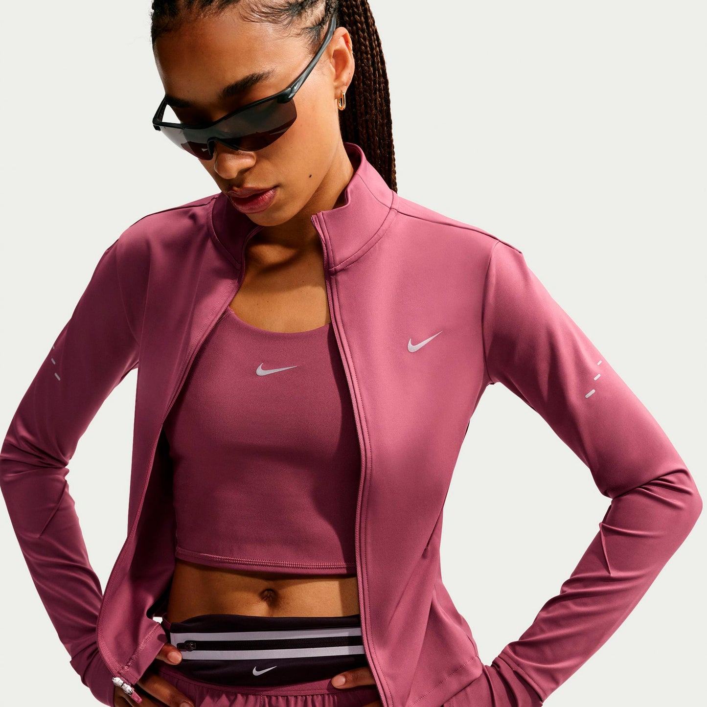 Nike Swift  Giacca da corsa Donna - malva, argento