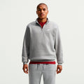 1/2-Zip Fleece Sweat-shirt Hommes - gris