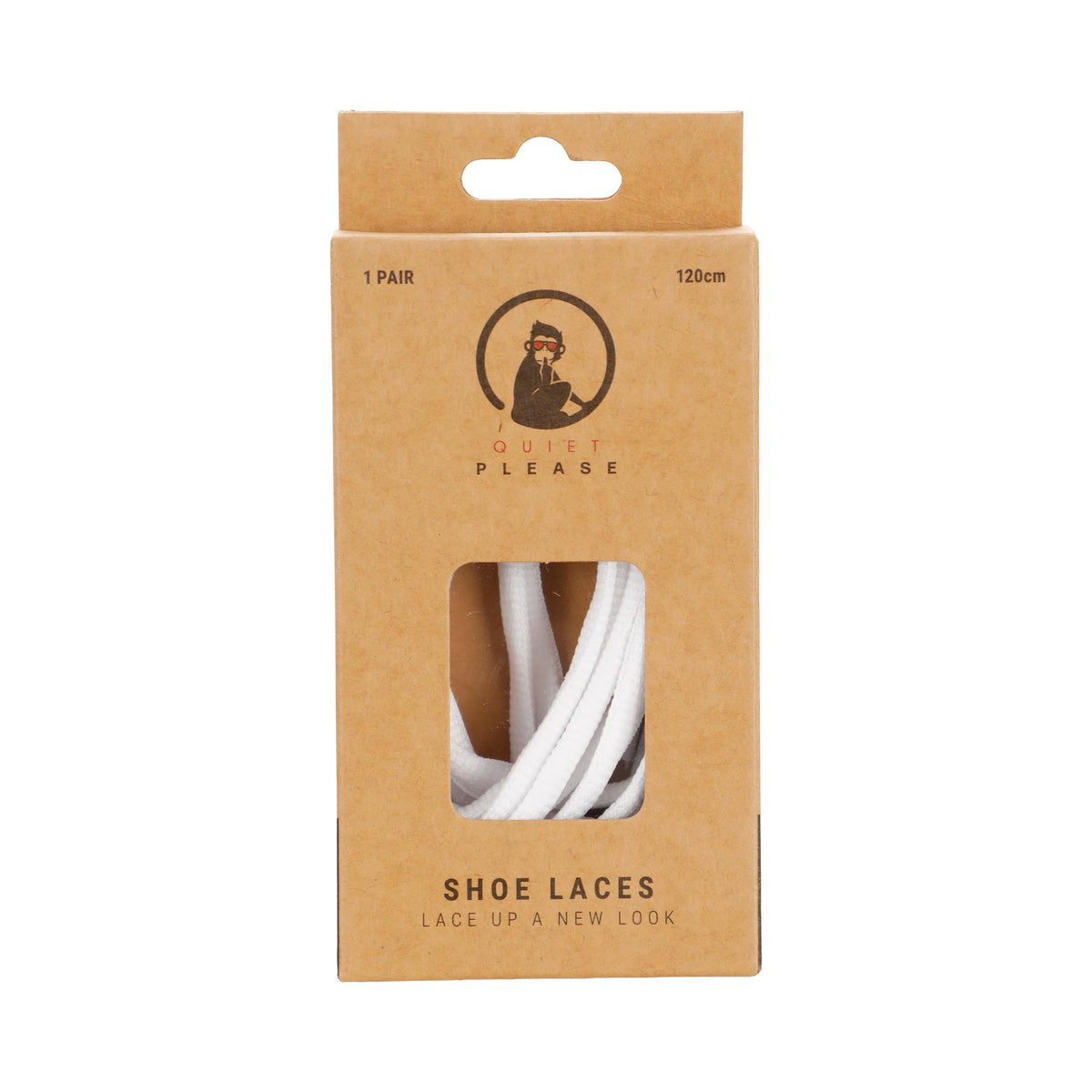 Quiet Please QP shoe laces 120cm Lacci - bianco