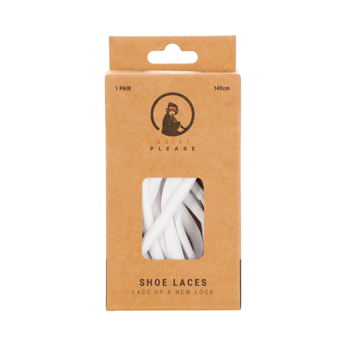 Quiet Please QP shoe laces 140cm Lacets - blanc