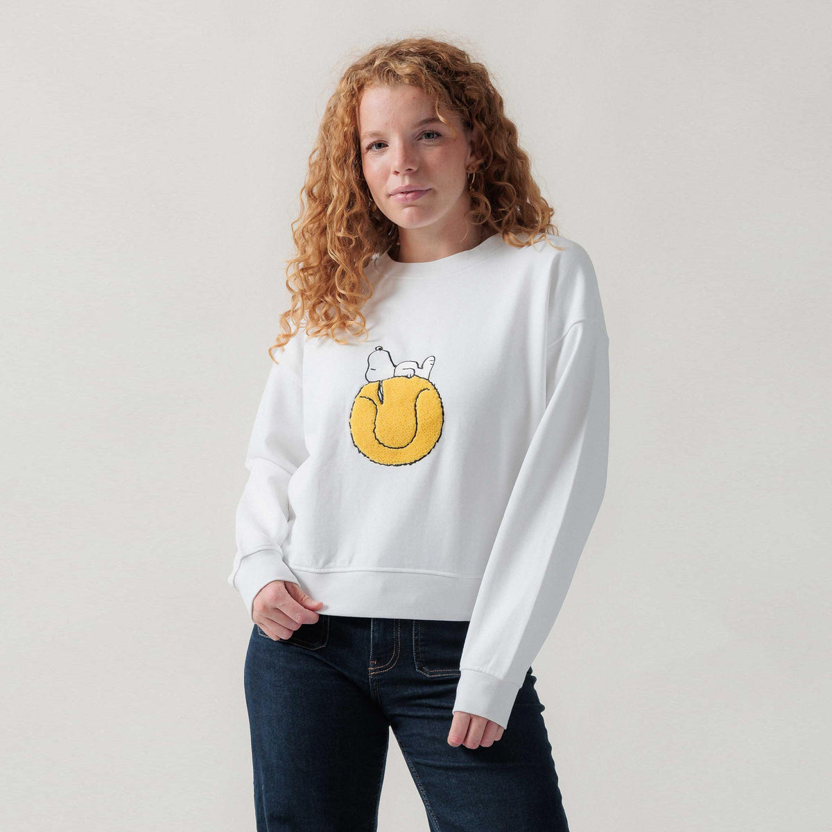 Lobster & Lemonade Snoopy Tennisball – '90 Short Felpa Unisex - bianco