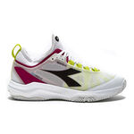 Diadora Tennisschuhe Diadora Speed Blushield Fly 4+ Sandplatzschuh Damen-Weiß,Neongelb