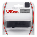 Wilson Basisgriffbänder Wilson  Premium Leather Replacement Grip 1er Pack - schwarz