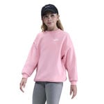 Nike Bekleidung Nike Club Fleece Oversized Crew Sweatshirt Mädchen-Rosa