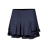 Long Pleat Tier Rock Damen-Schwarz,Blau