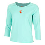 Quiet Please Bekleidung Quiet Please Wild Stripes Longsleeve Damen-Türkis,Rot