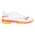 Mizuno Tennisschuhe Mizuno Wave Exceed Court Allcourtschuh Herren-Wei&szlig;,Koralle