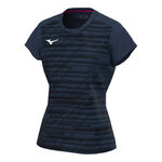 Mizuno Tennisbekleidung Mizuno Chiba T-Shirt Damen-Dunkelblau